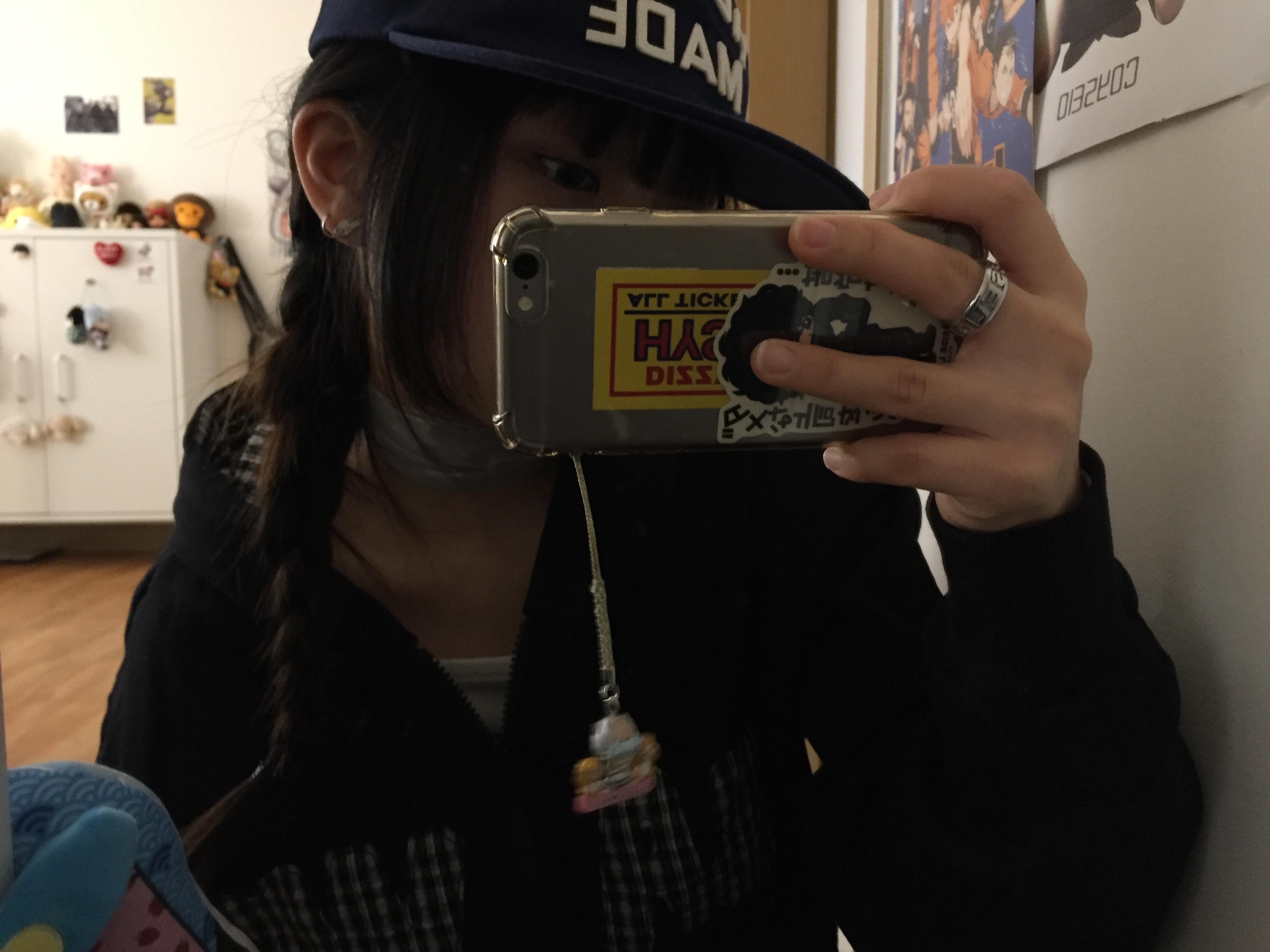 Human Made Baseball Cap Navy, COYSEIO Star Scarf Light Green 착용 스타일 - 2