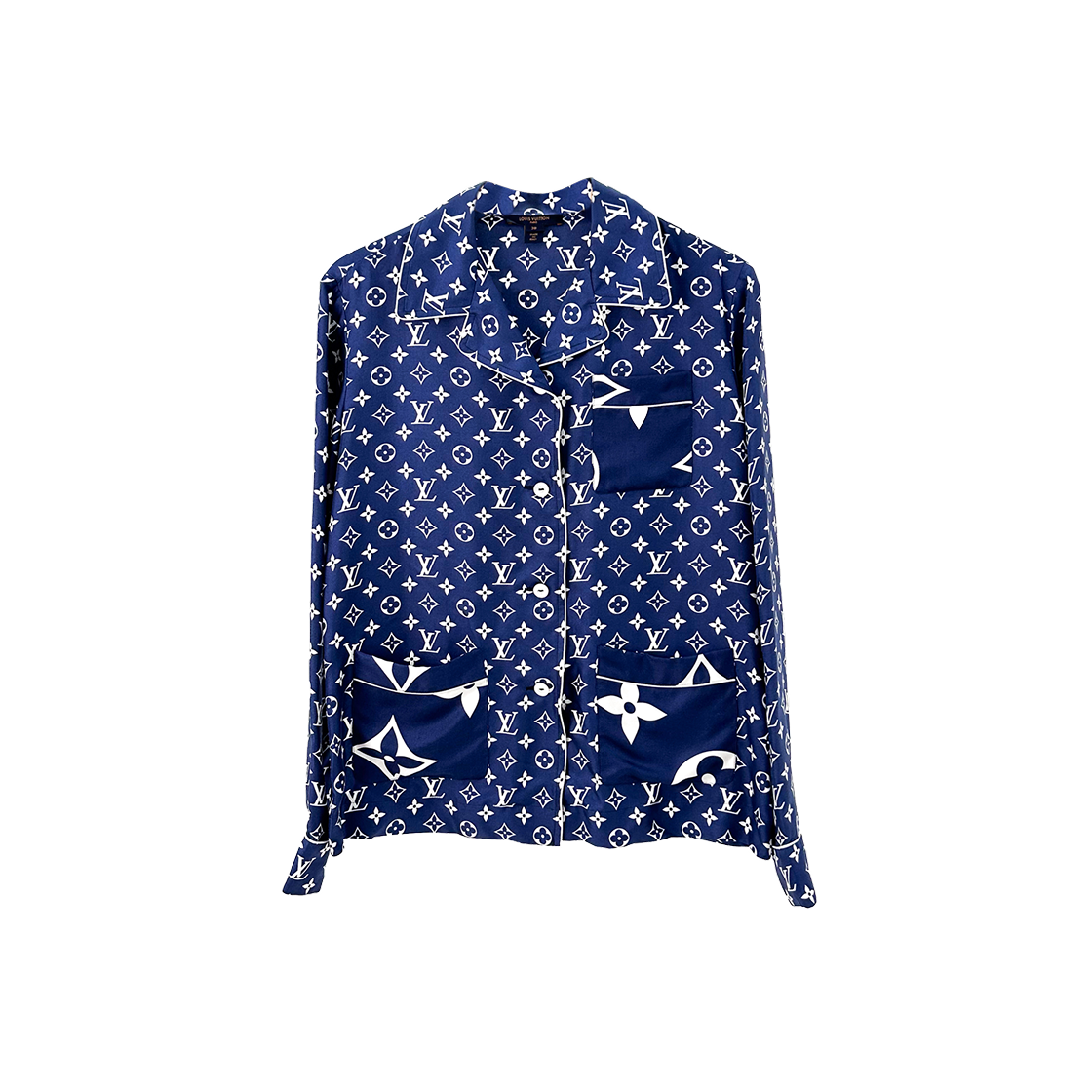 ITDIAB4CAEOI Louis Vuitton Women's Silk Escale Pajama Blouse - Blue