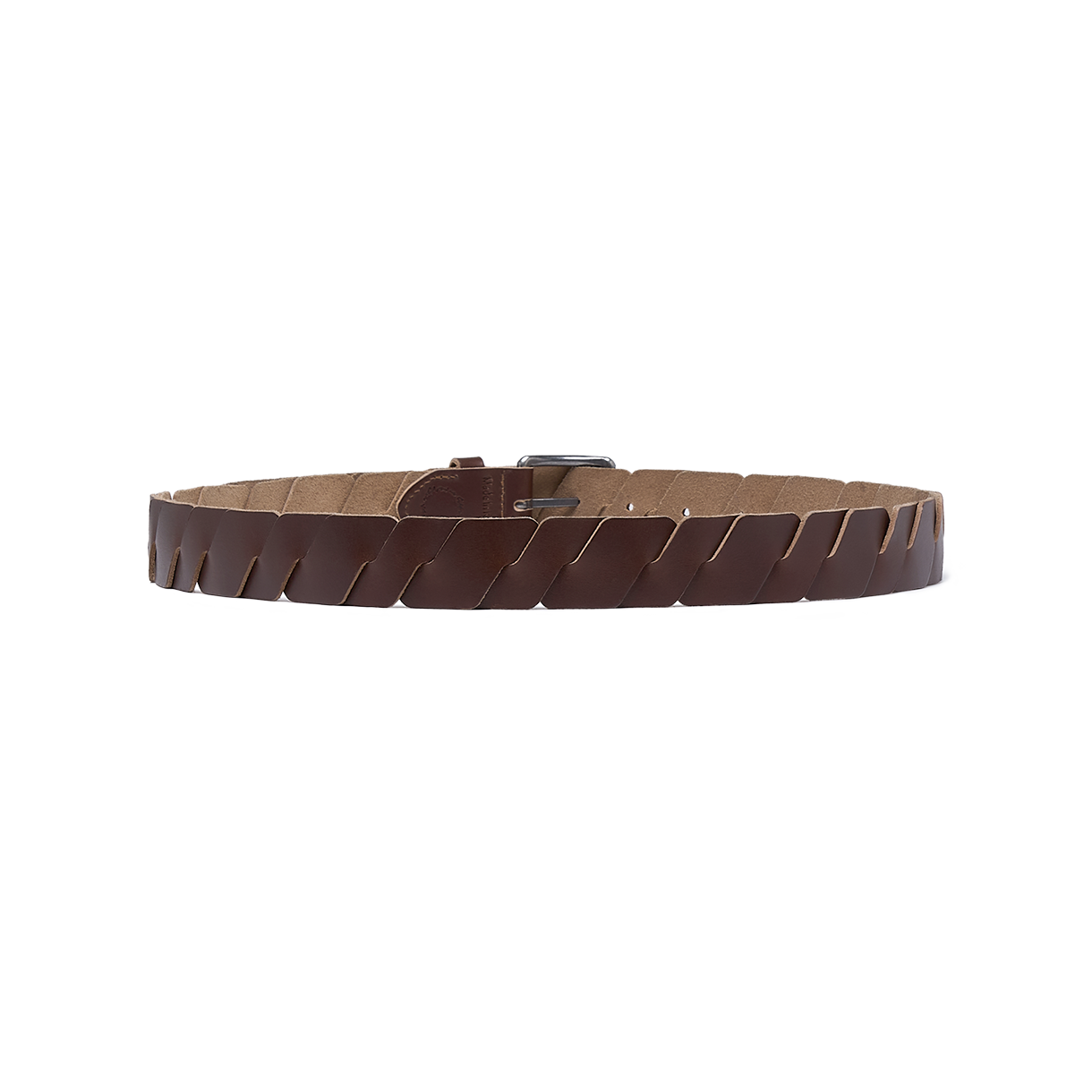 CHOWOO 컷 오프 풀그레인 레더 벨트 브라운(CHOWOO Cut-Off Full Grain Leather Belt Brown) - 2