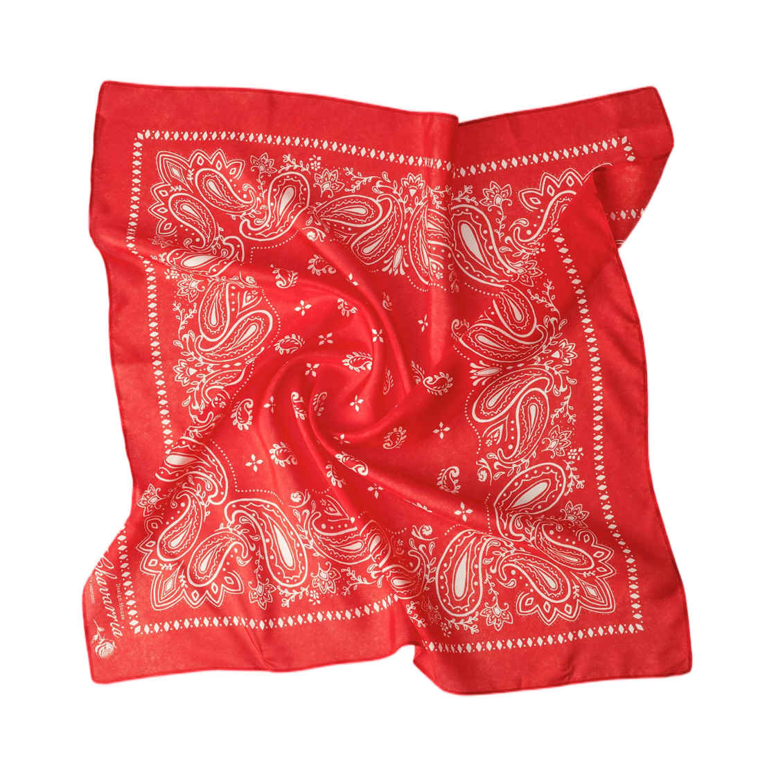 자라 x 윌리 차바리아 100% 실크 페이즐리 반다나 레드(Zara x Willy Chavarria 100% Silk Paisley Bandana Red) - 1