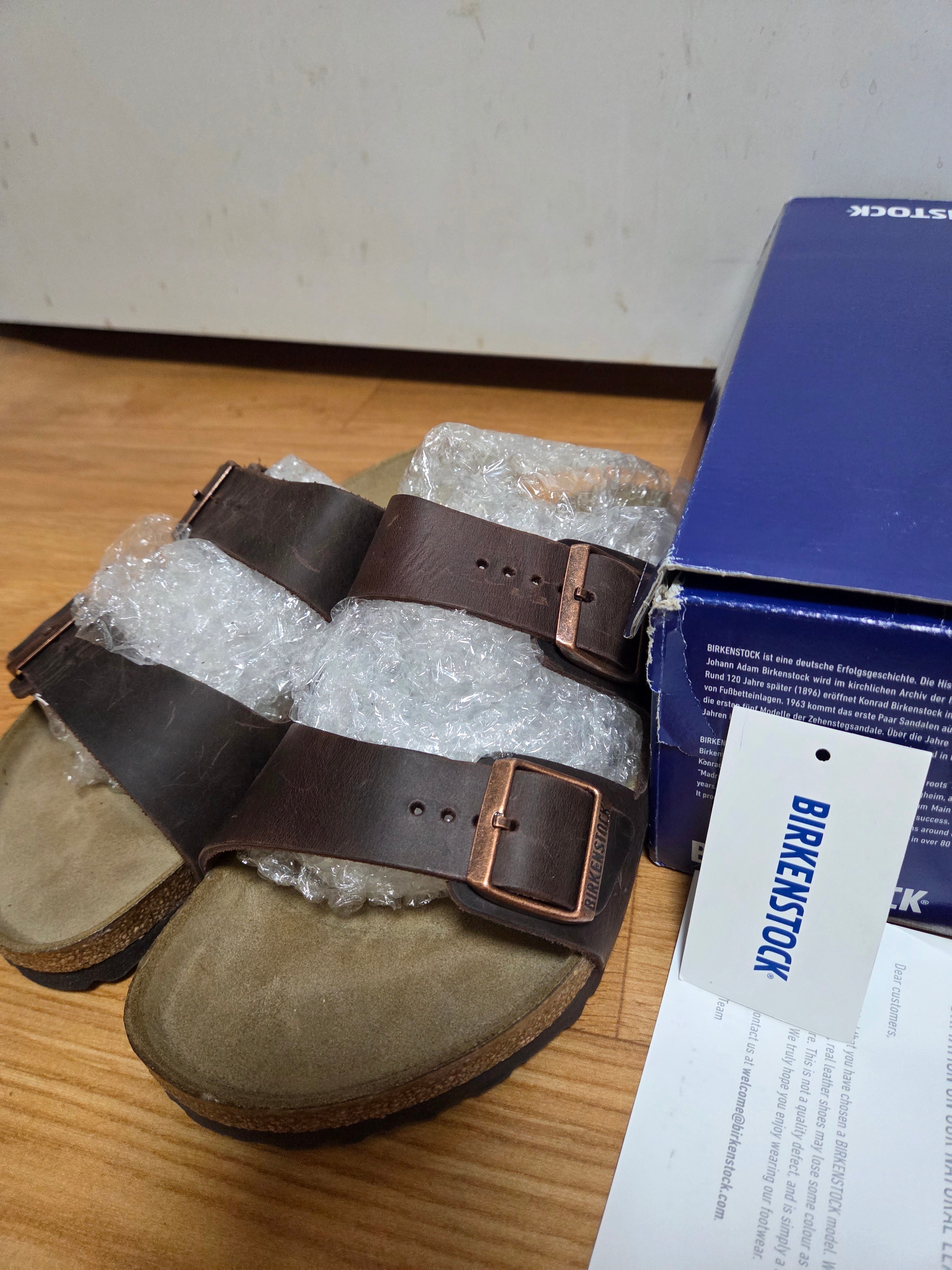 Birkenstock Arizona Oiled Leather Habana - Regular 착용 스타일 - 1