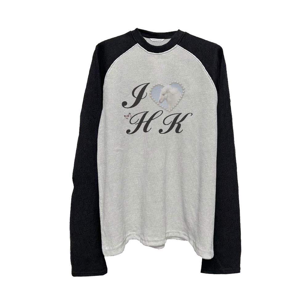 언스테디마켓 수브니어 와플 롱슬리브 블랙(Unsteadymarket Souvenir Waffle LS Tee_Black)