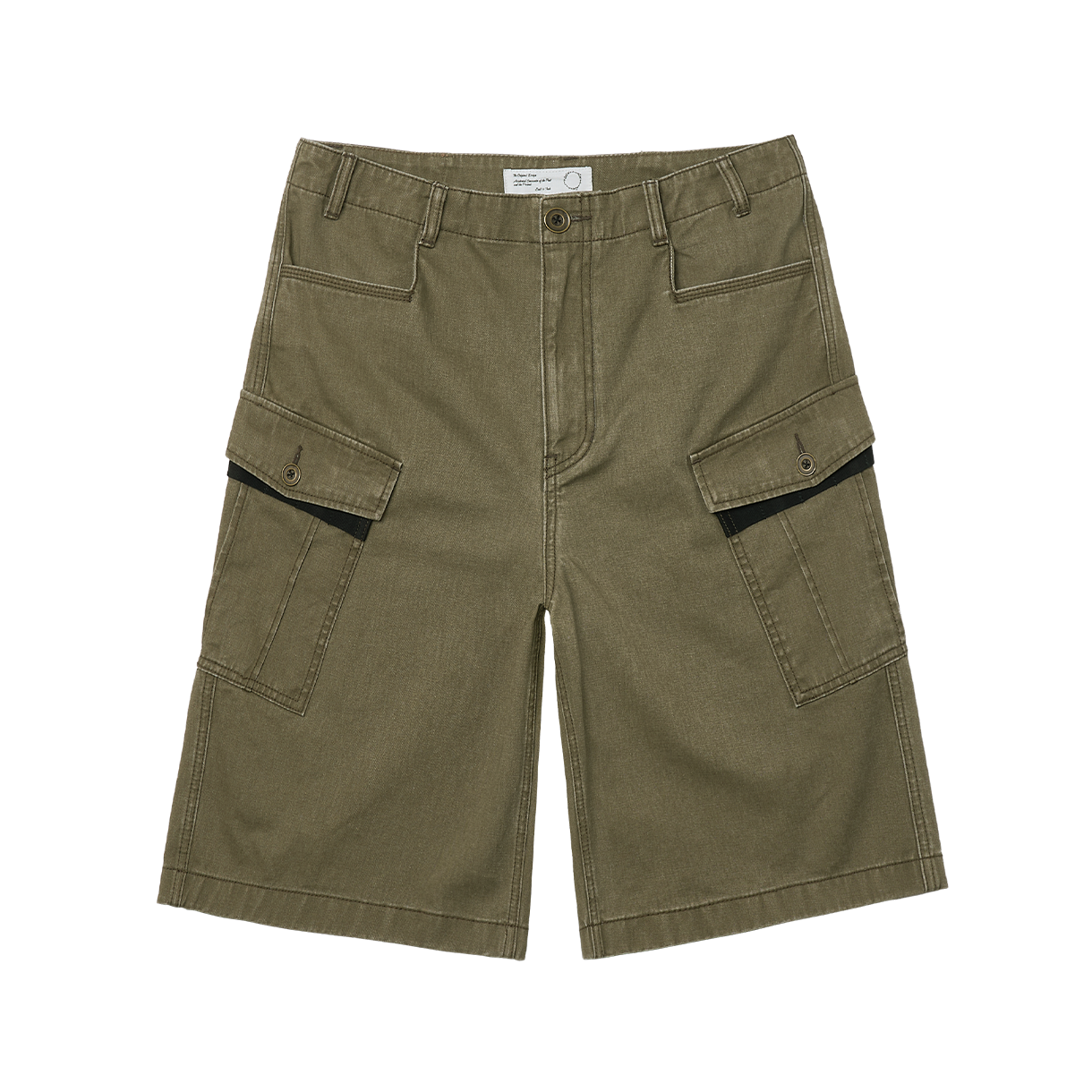 조우 몽키 포켓 카고 쇼츠 워시드 카키(CHOWOO Monkey Pockets Cargo Shorts Washed Khaki)