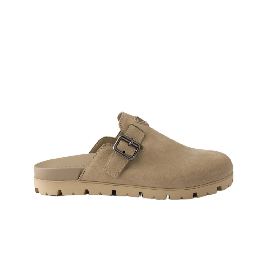 2S3003-054-F0F24 Prada Suede Mules Desert Beige