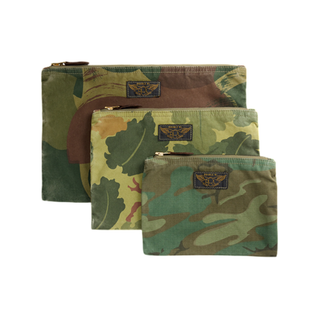 더블알엘 쓰리피스 카모 파우치 세트 멀티 카모 프린트(Double RL Three Piece Camo Pouch Set Multi Camo Print)