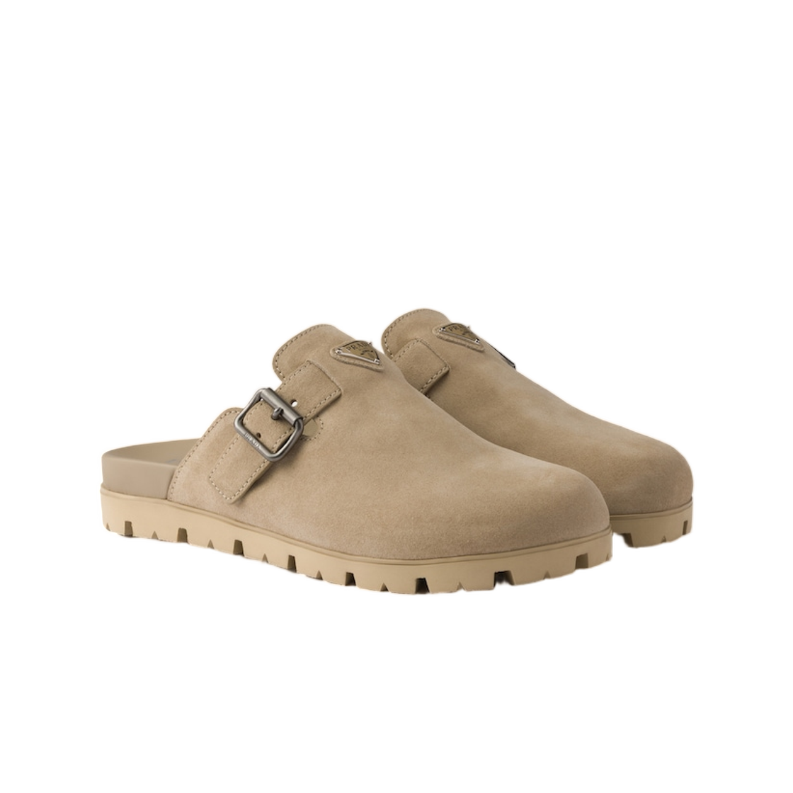 프라다 스웨이드 뮬 데저트 베이지(Prada Suede Mules Desert Beige) - 2