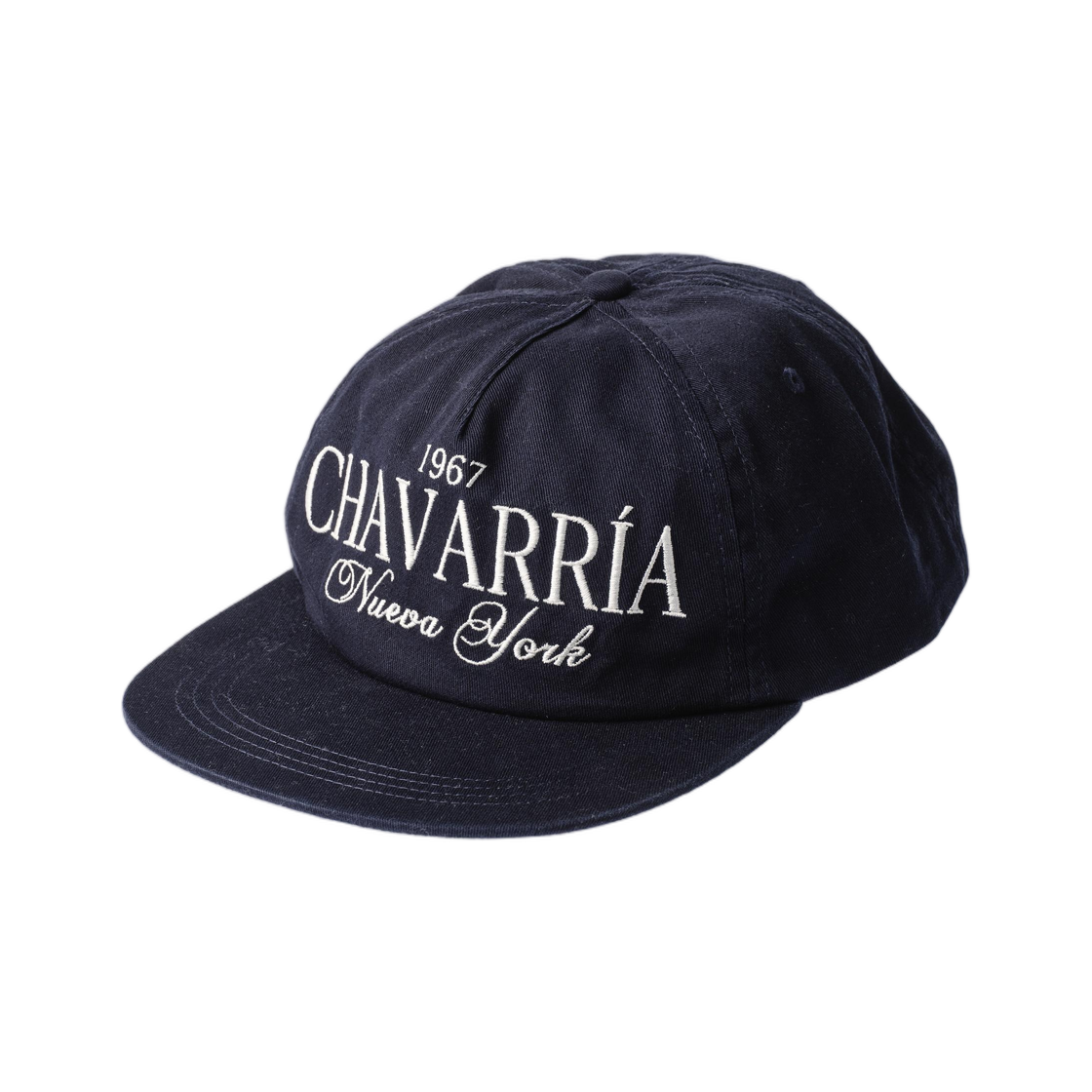 자라 x 윌리 차바리아 자수 플랫 피크 캡 네이비 블루(Zara x Willy Chavarria Embroidered Flat Peak Cap Navy Blue) - 1