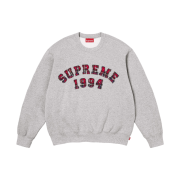 Supreme Plaid Arc Crewneck Heather Grey - 26SS
