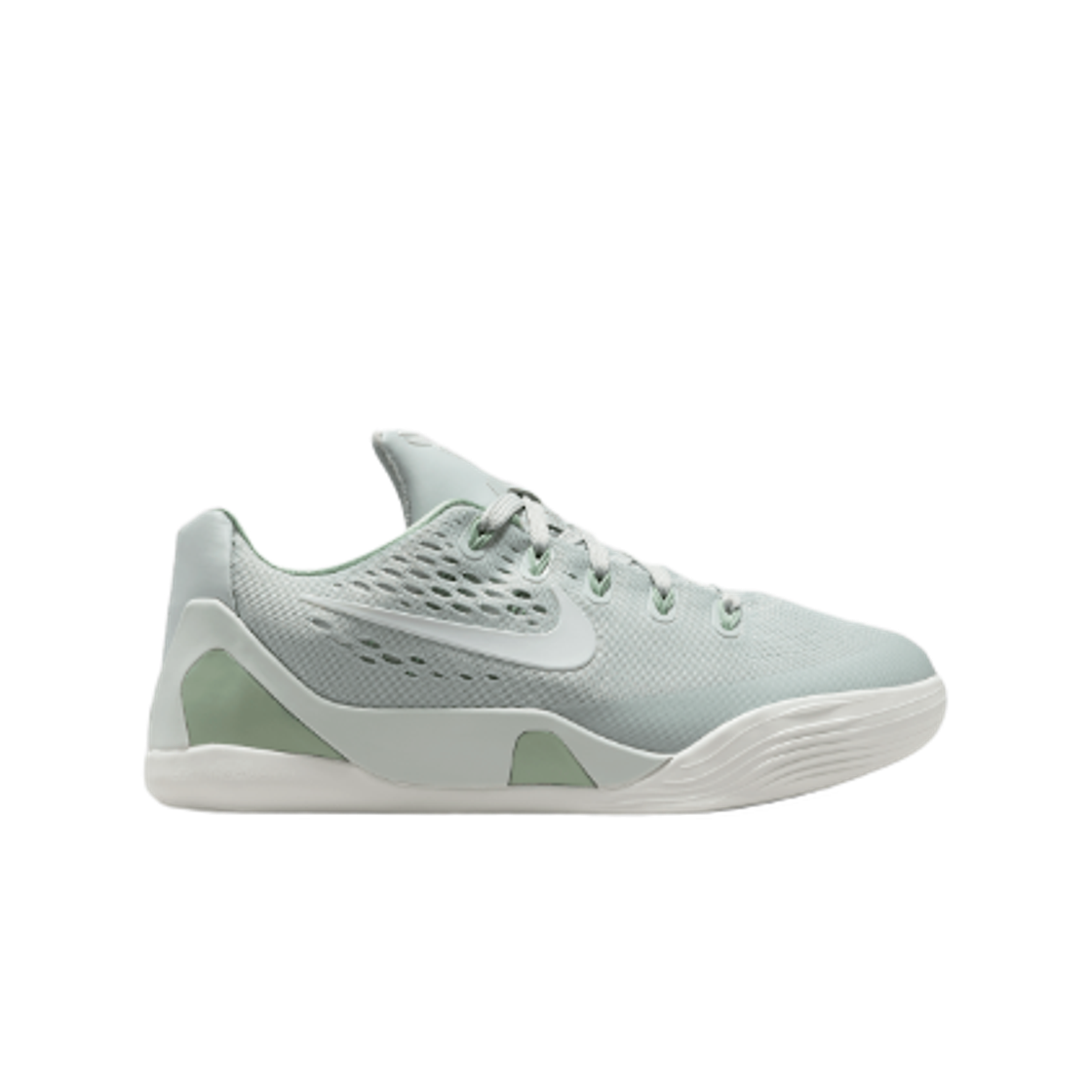 (GS) 나이키 코비 9 로우 라이트 실버 앤 서밋 화이트((GS) Nike Kobe 9 Low Light Silver and Summit White)