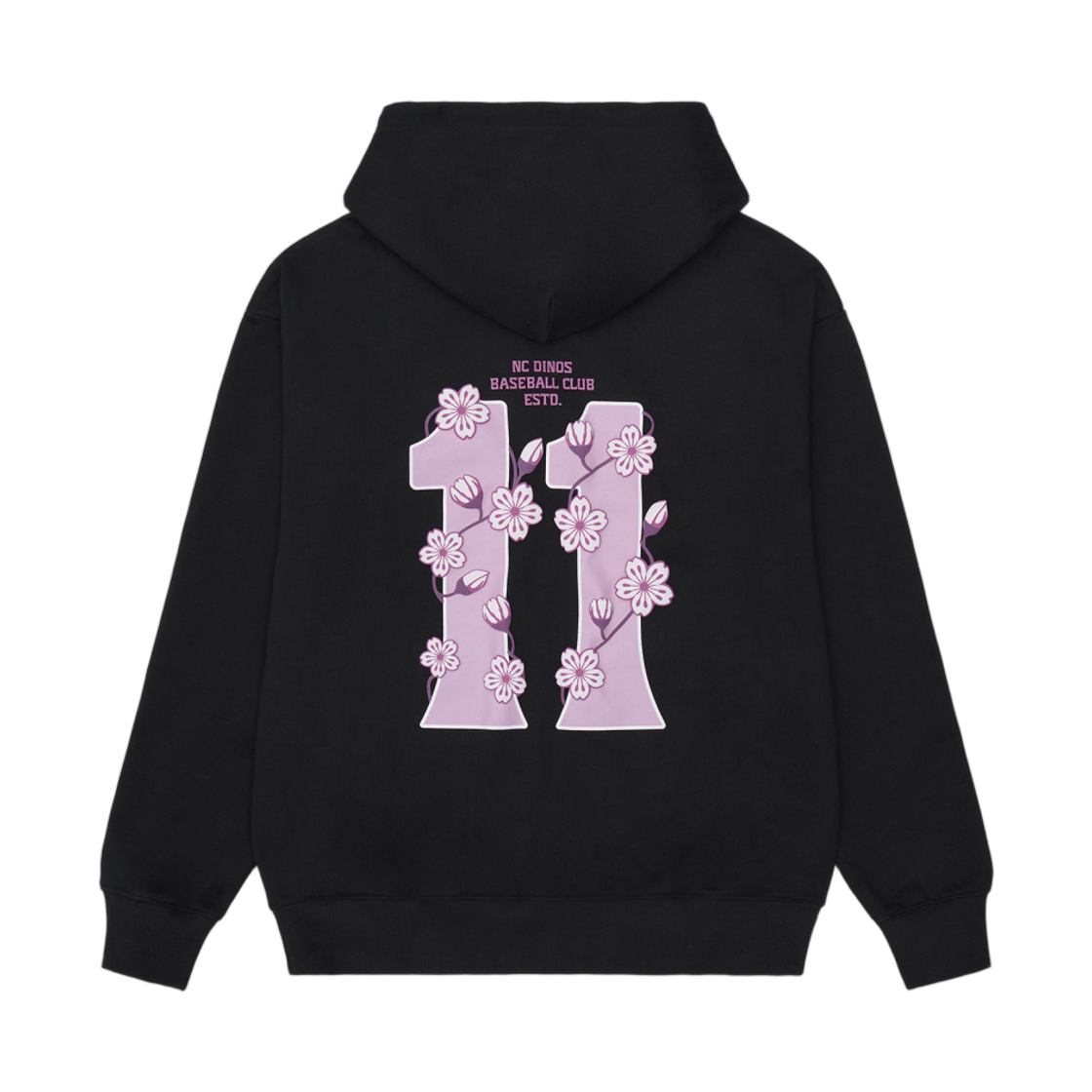 NC 다이노스 26 벚꽃 후드 블랙(NC Dinos 26 Cherry Blossom Hoodie Black) - 2