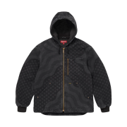 Supreme Flag Quilted Hooded Work Jacket Black - 26SS