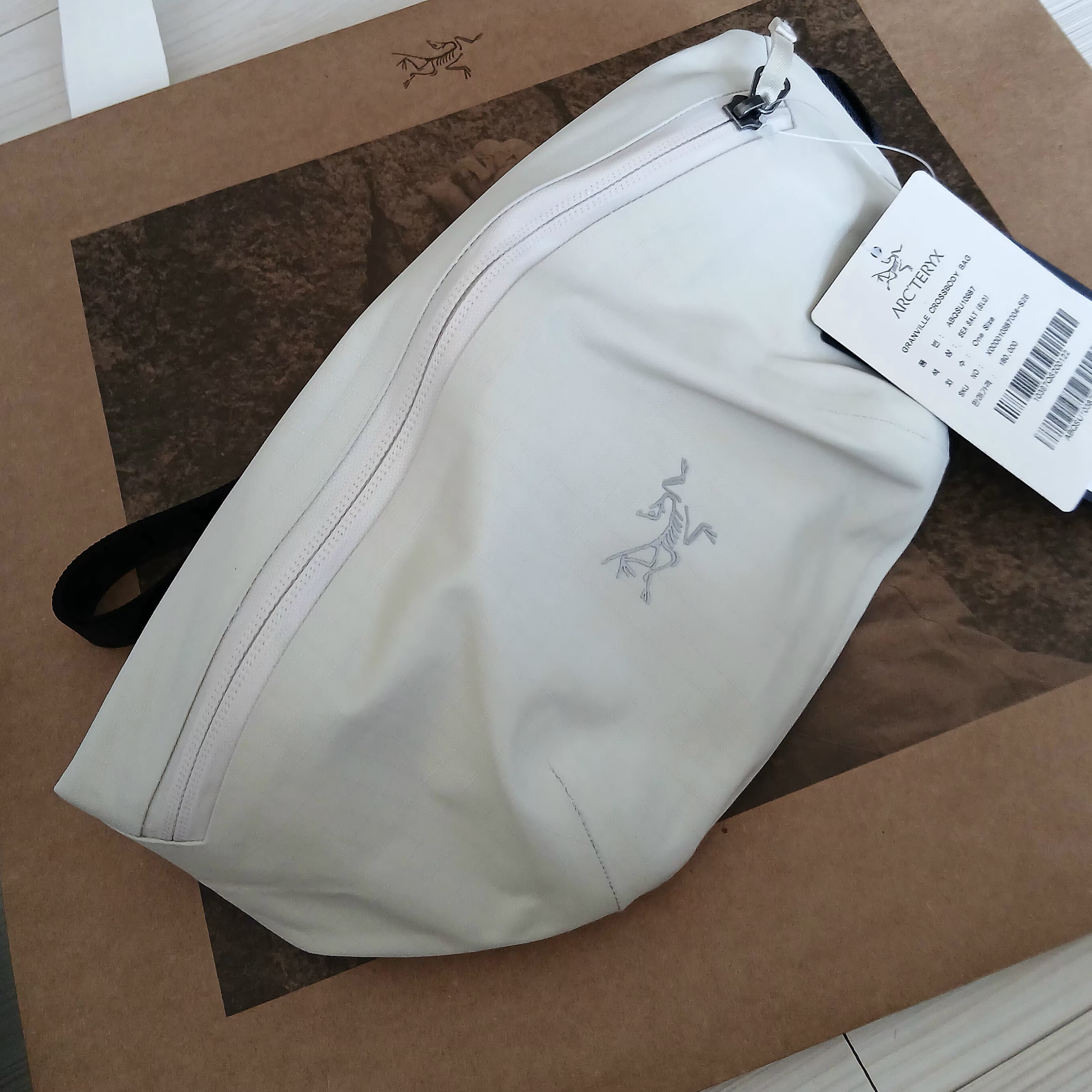 Arc'teryx Granville Crossbody Bag Black, Arc'teryx Granville Crossbody Bag Sea Salt 착용 스타일 - 2
