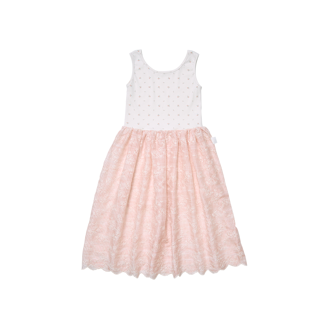 고트 레이스 슬리브리스 드레스 핑크((W) GORT Lace Sleeveless Dress Pink)
