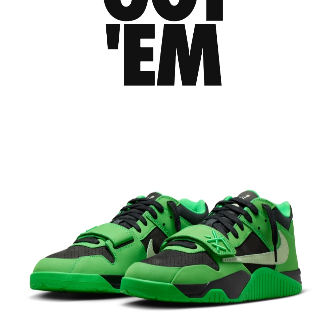 Jordan x Travis Scott Jumpman Jack TR Green Spark Vapor Green 착용 스타일