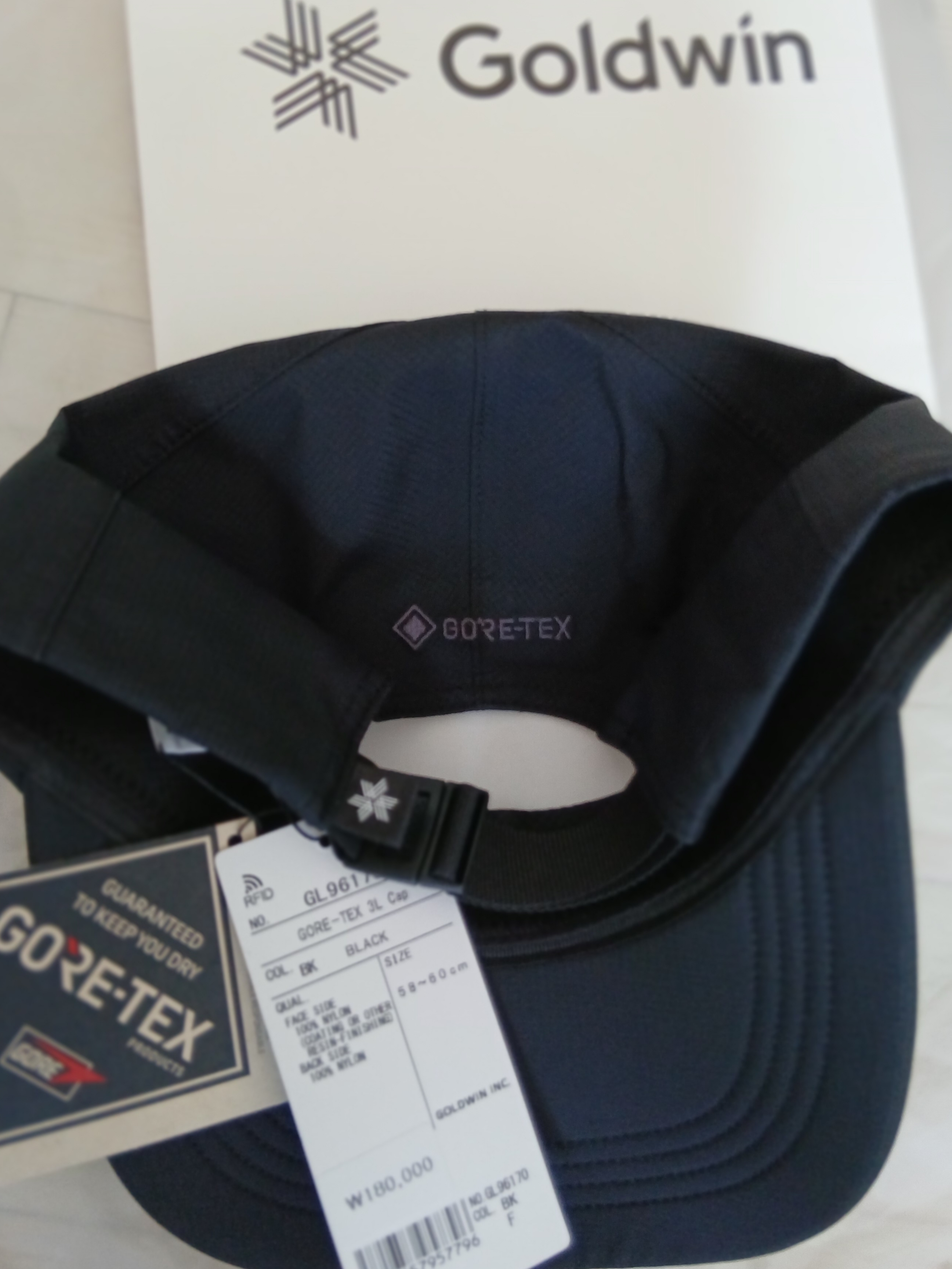 Goldwin Gore-Tex 3L Cap Black 착용 스타일 - 3