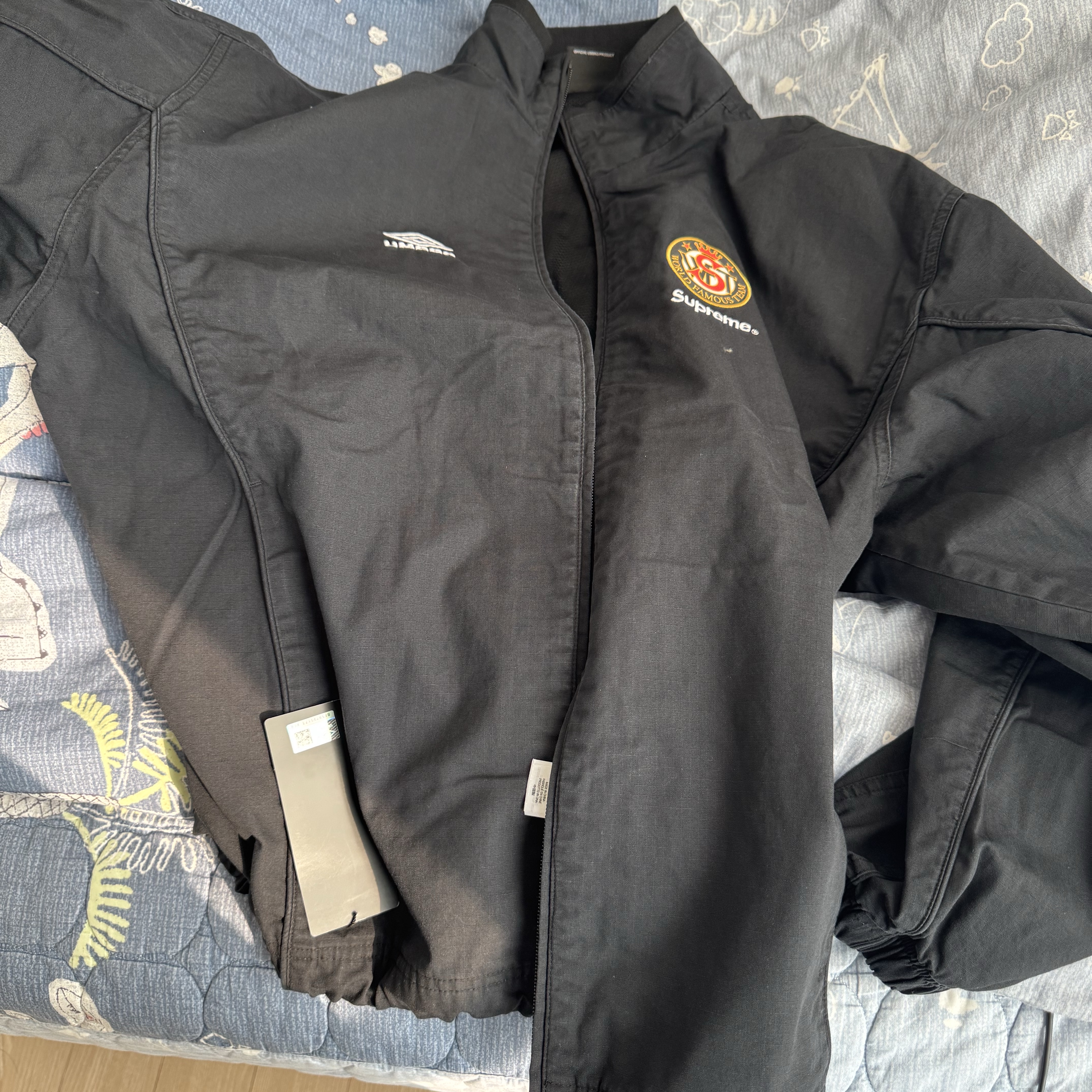 Supreme x Umbro Cotton Ripstop Track Jacket Black - 26SS 착용 스타일