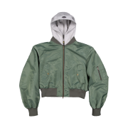 CSC Shifted Cropped Bomber Jacket Khaki