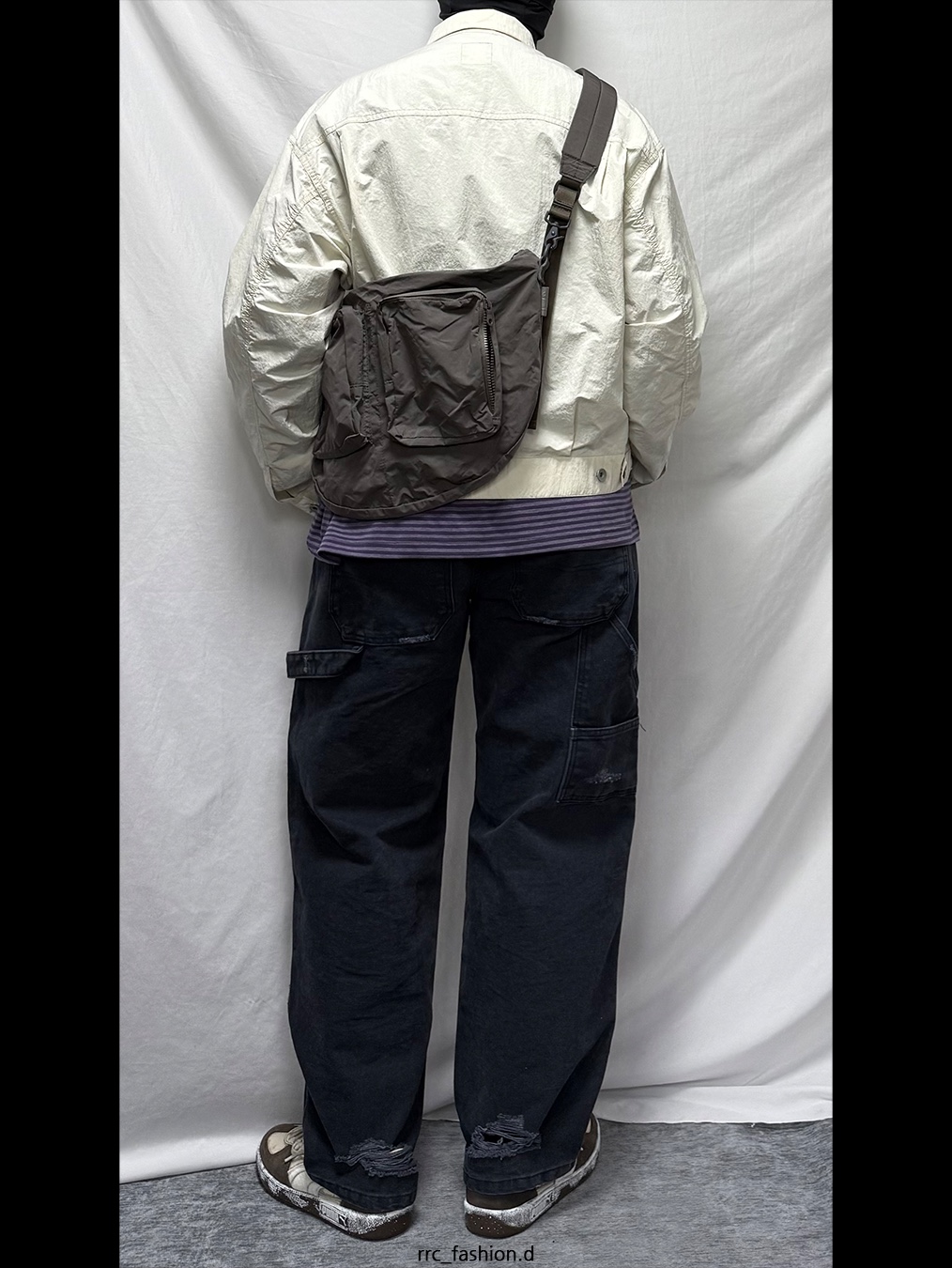 PUMA PALERMO UNDERMYCAR, Honda Vintage Logo Speed Track nylon Long Sleeve Khaki 착용 스타일 - 2