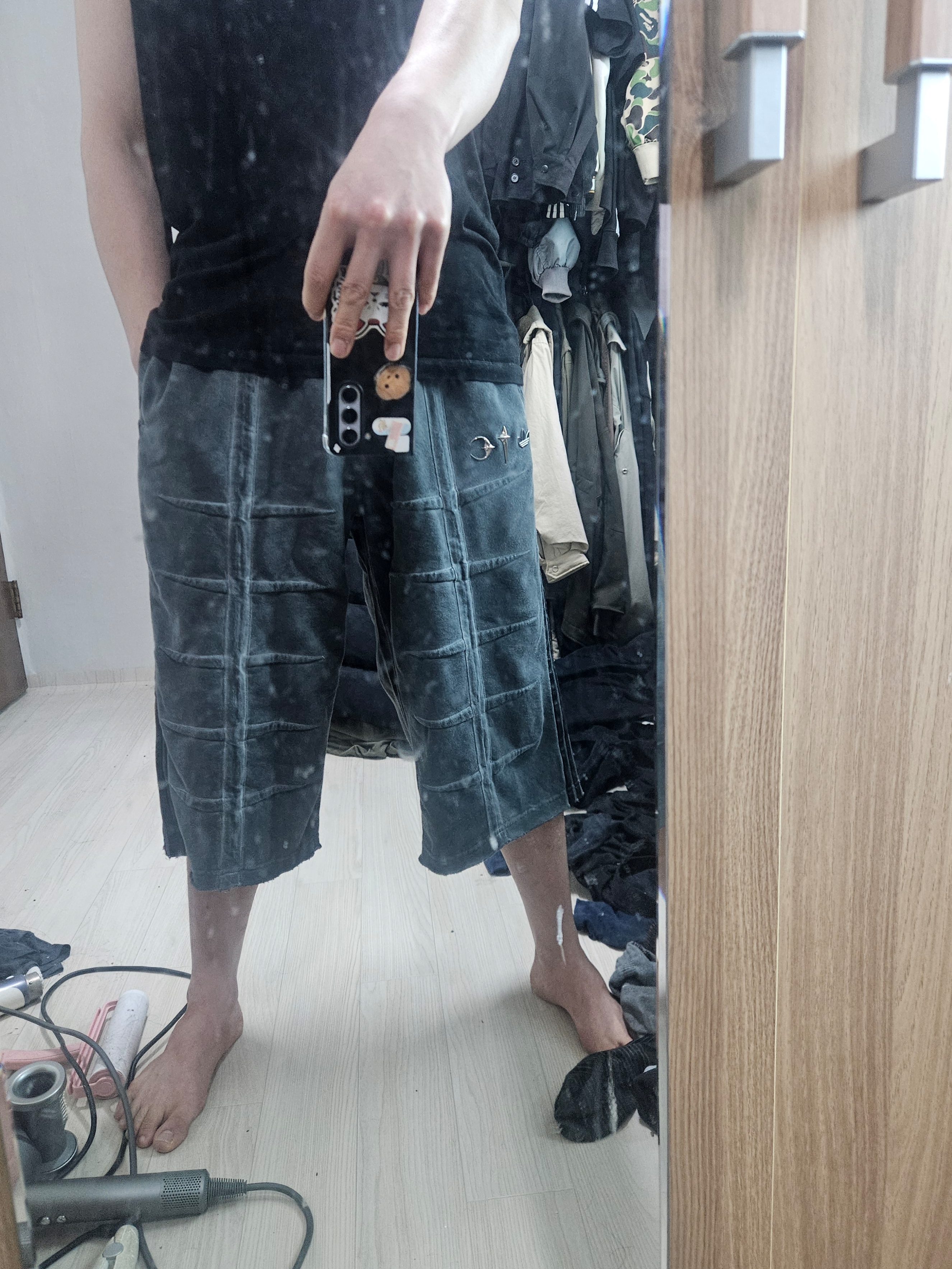 Adidas x Thug Club Bermuda Shorts Black - KR Sizing 착용 스타일 - 1
