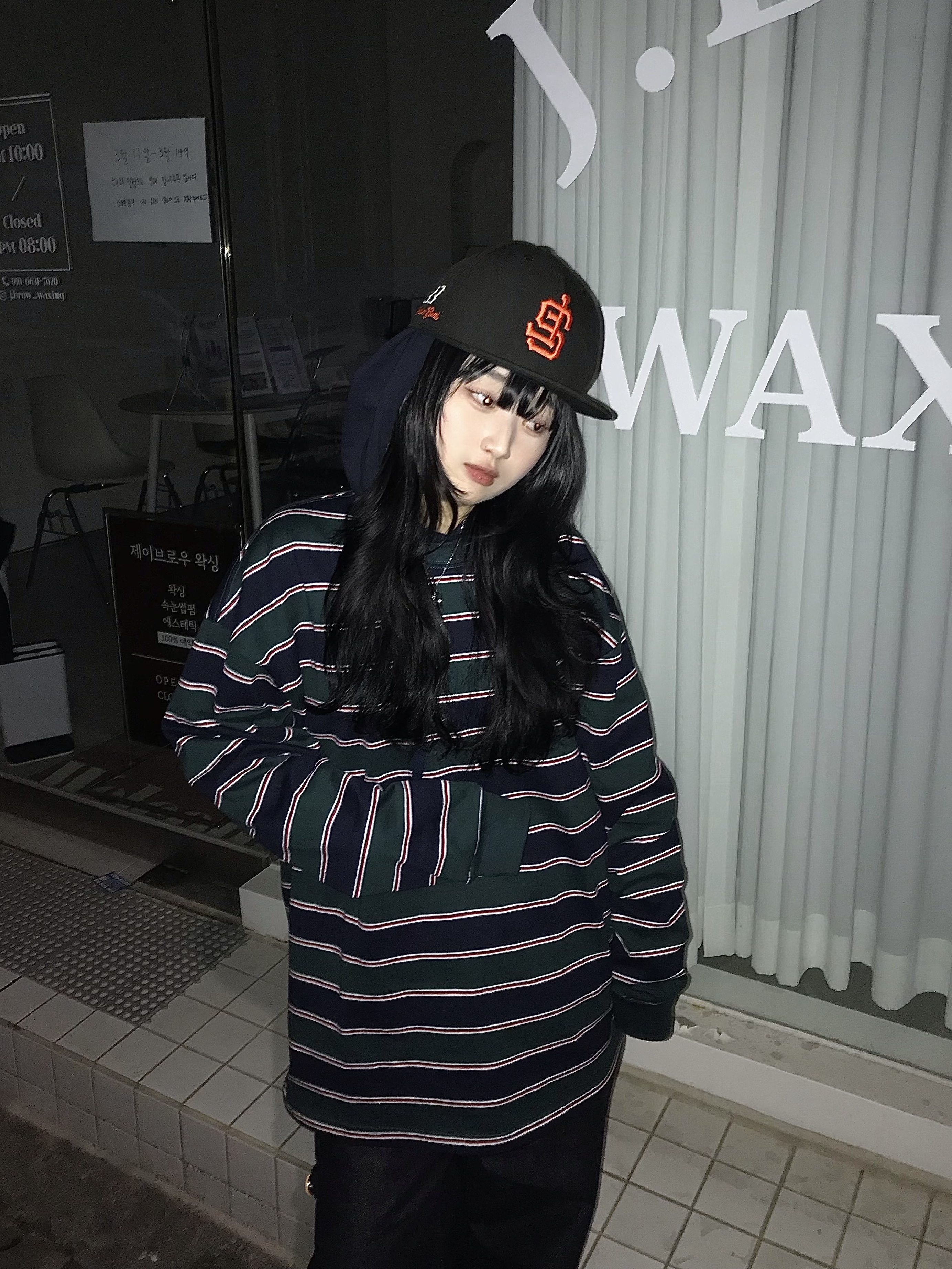 New Era MLB New York Yankees Basic 59Fifty Fitted Cap Black White, New Era MLB San Francisco Giants Lee Jung Hoo Fitted Cap Black 착용 스타일 - 4