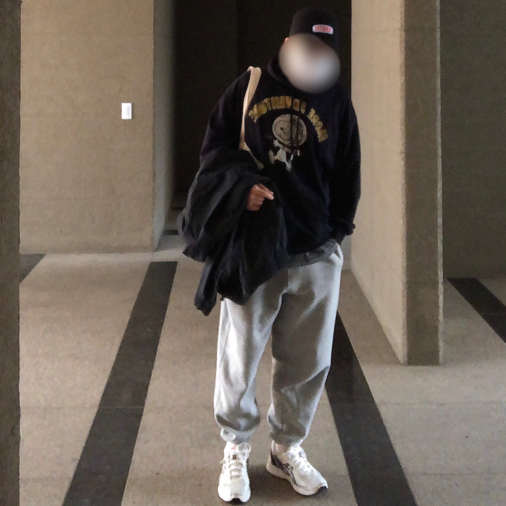 Nike NRG Solo Swoosh Fleece Pants Dark Grey Heather - US/EU 착용 스타일 - 1