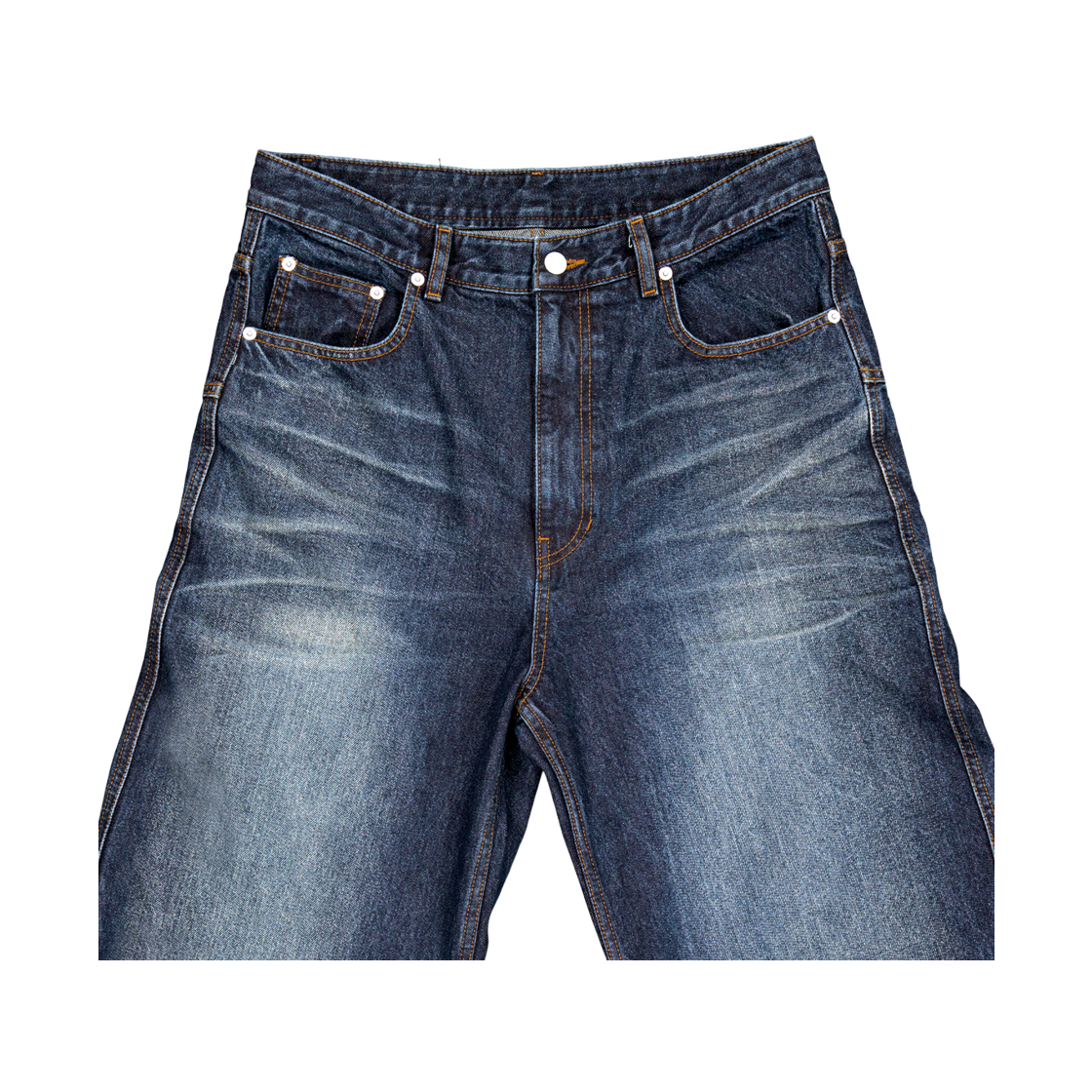 씨에스씨 오버 드레이프드 데님 팬츠 미드 블루(CSC Over Draped Denim Pants Mid Blue) - 3