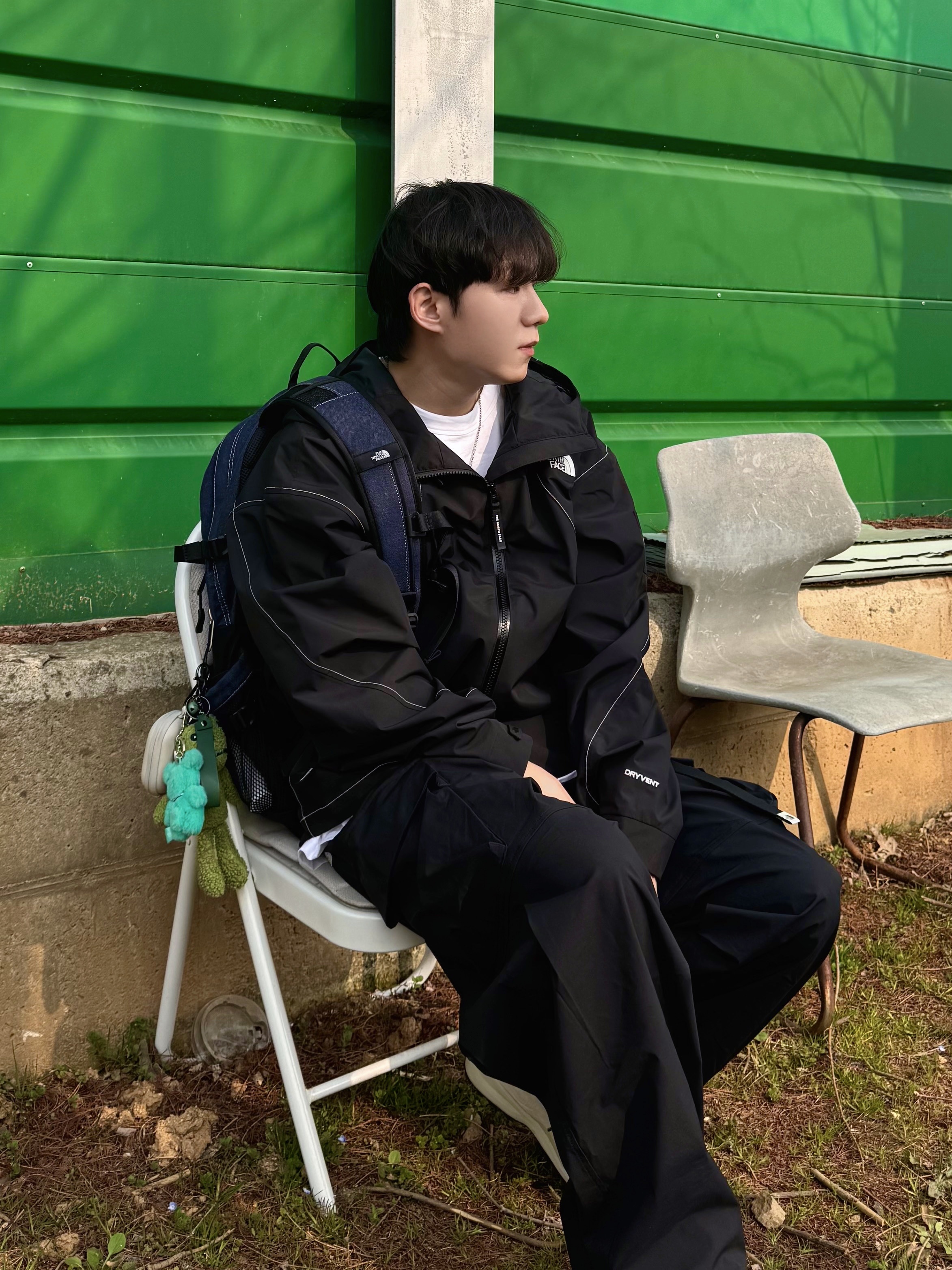 The North Face White Label Britton Jacket Black, The North Face Mini Shot Novelty Denim Dark Blue - 25FW 착용 스타일 - 3