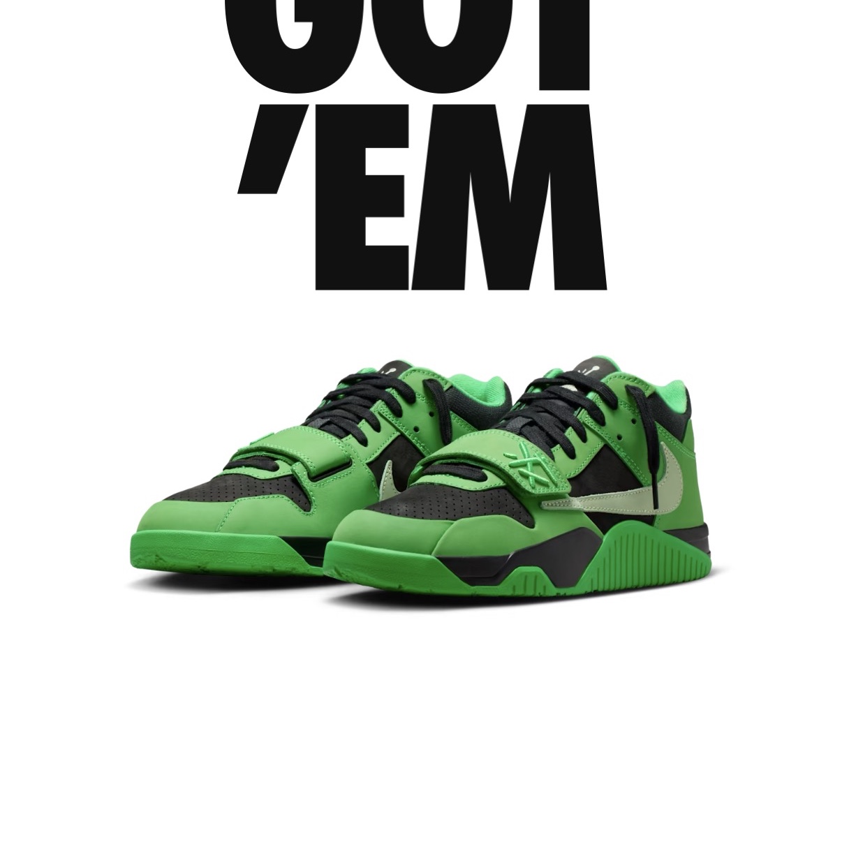 Jordan x Travis Scott Jumpman Jack TR Green Spark Vapor Green 착용 스타일