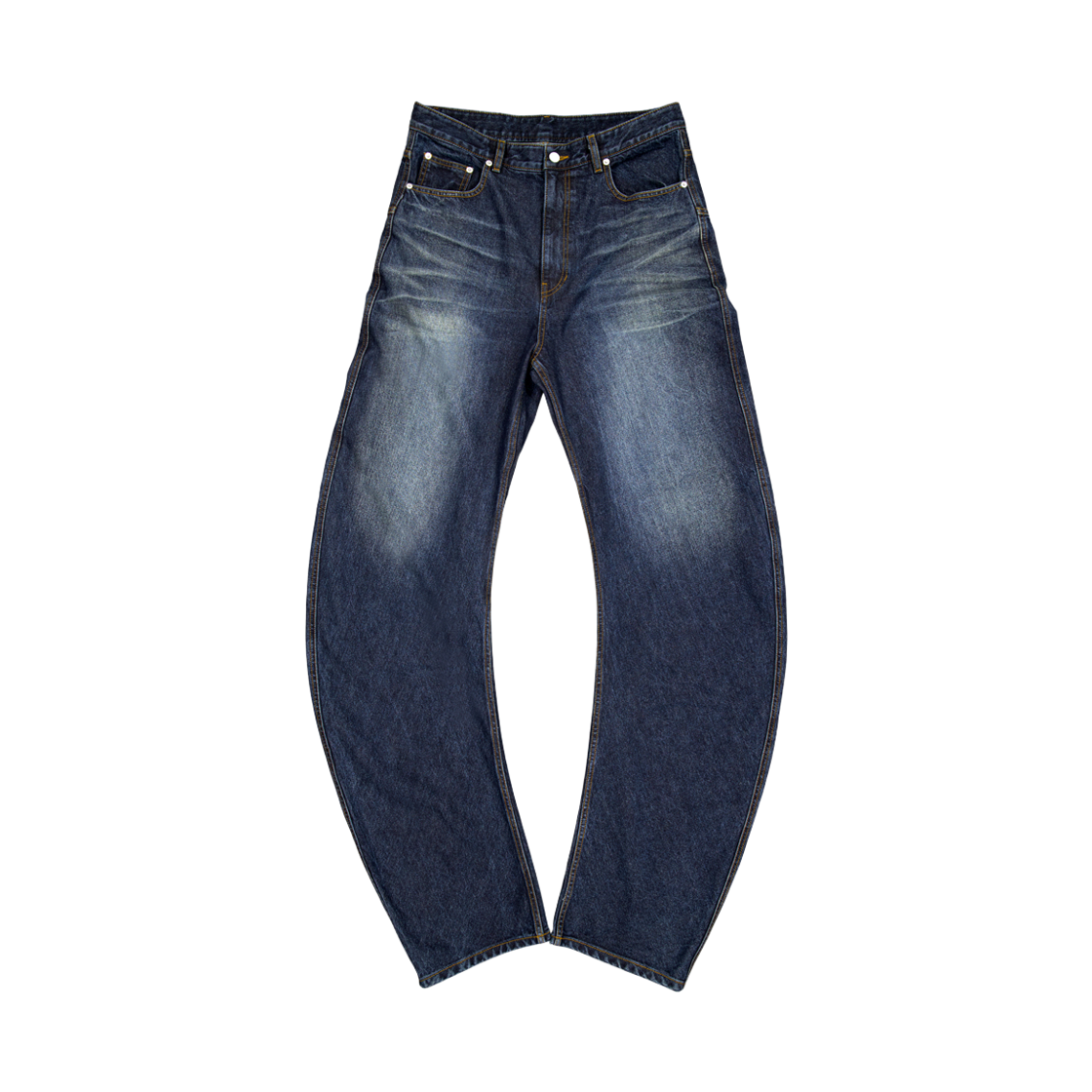 씨에스씨 오버 드레이프드 데님 팬츠 미드 블루(CSC Over Draped Denim Pants Mid Blue)