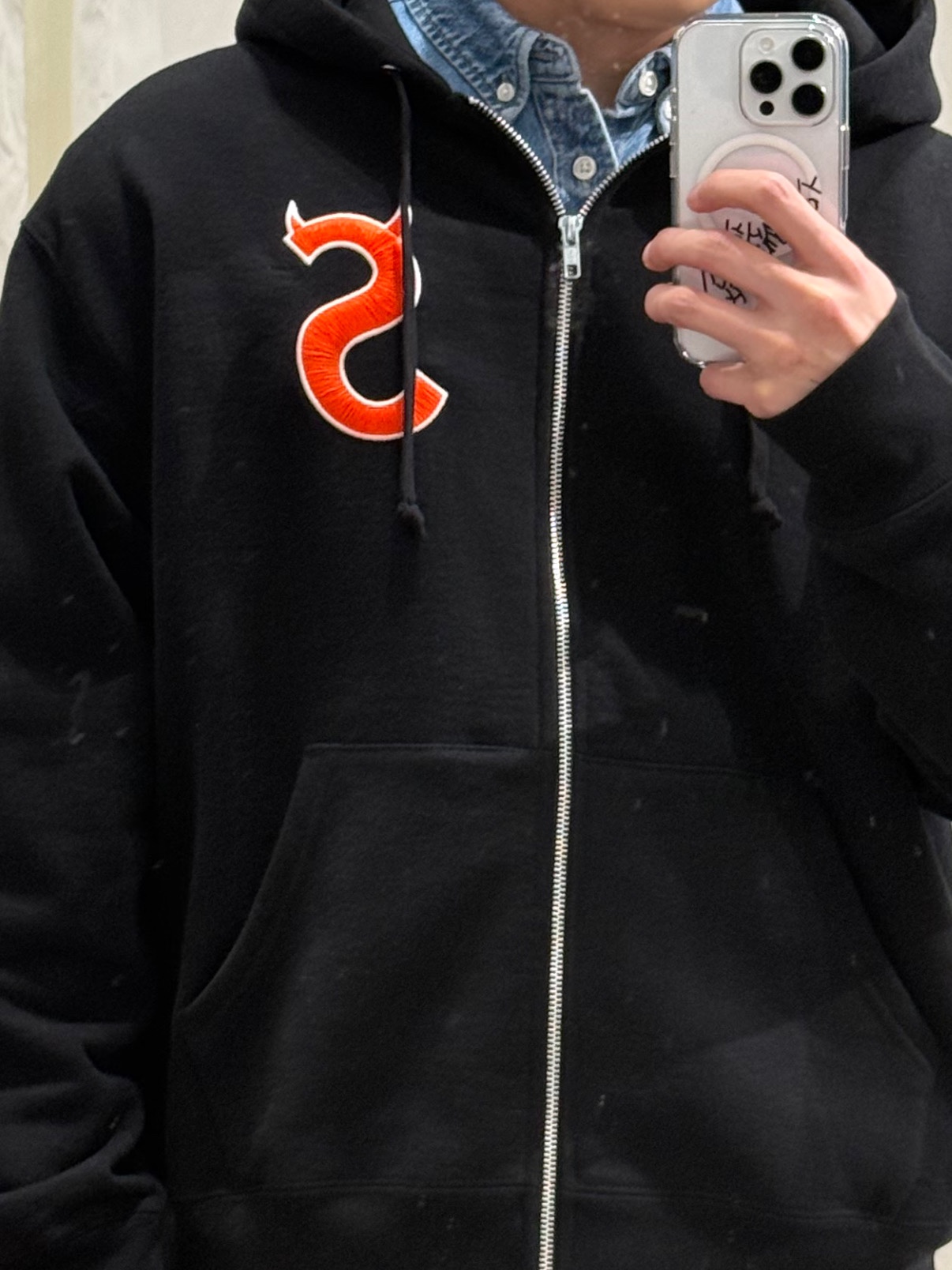 Supreme Devil S Logo Zip Up Hooded Sweatshirt Black - 26SS ์ฐฉ์ฉ ์คํ์ผ
