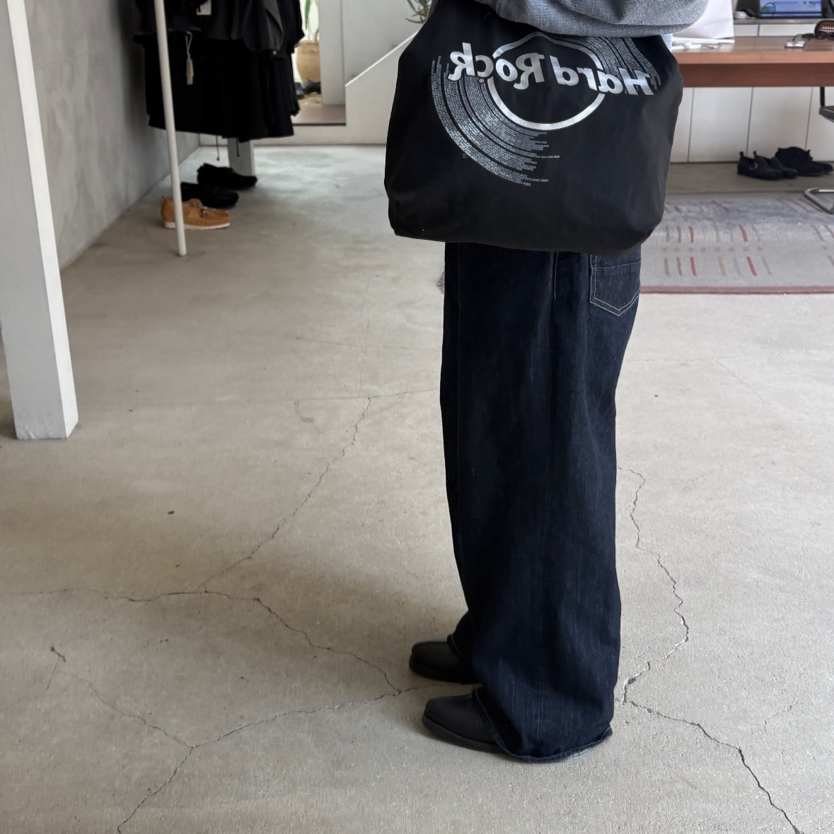 Polyteru Gosima Denim Pants (Japanese Indigo) 1 Wash Indigo, Polyteru Loosed Zip Up Jacket Blue 착용 스타일 - 3