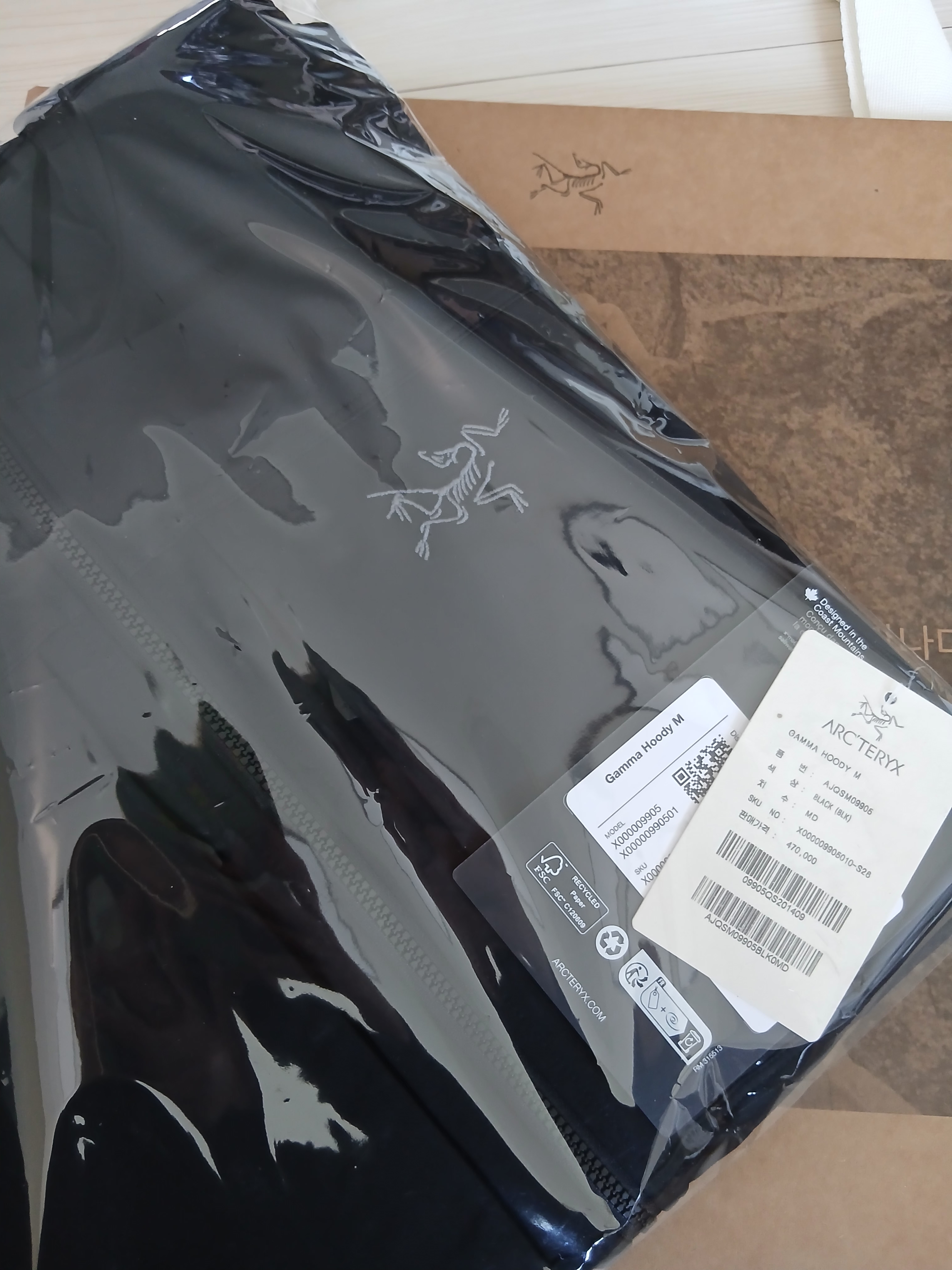 Arc'teryx Gamma Hoody Black 착용 스타일 - 2