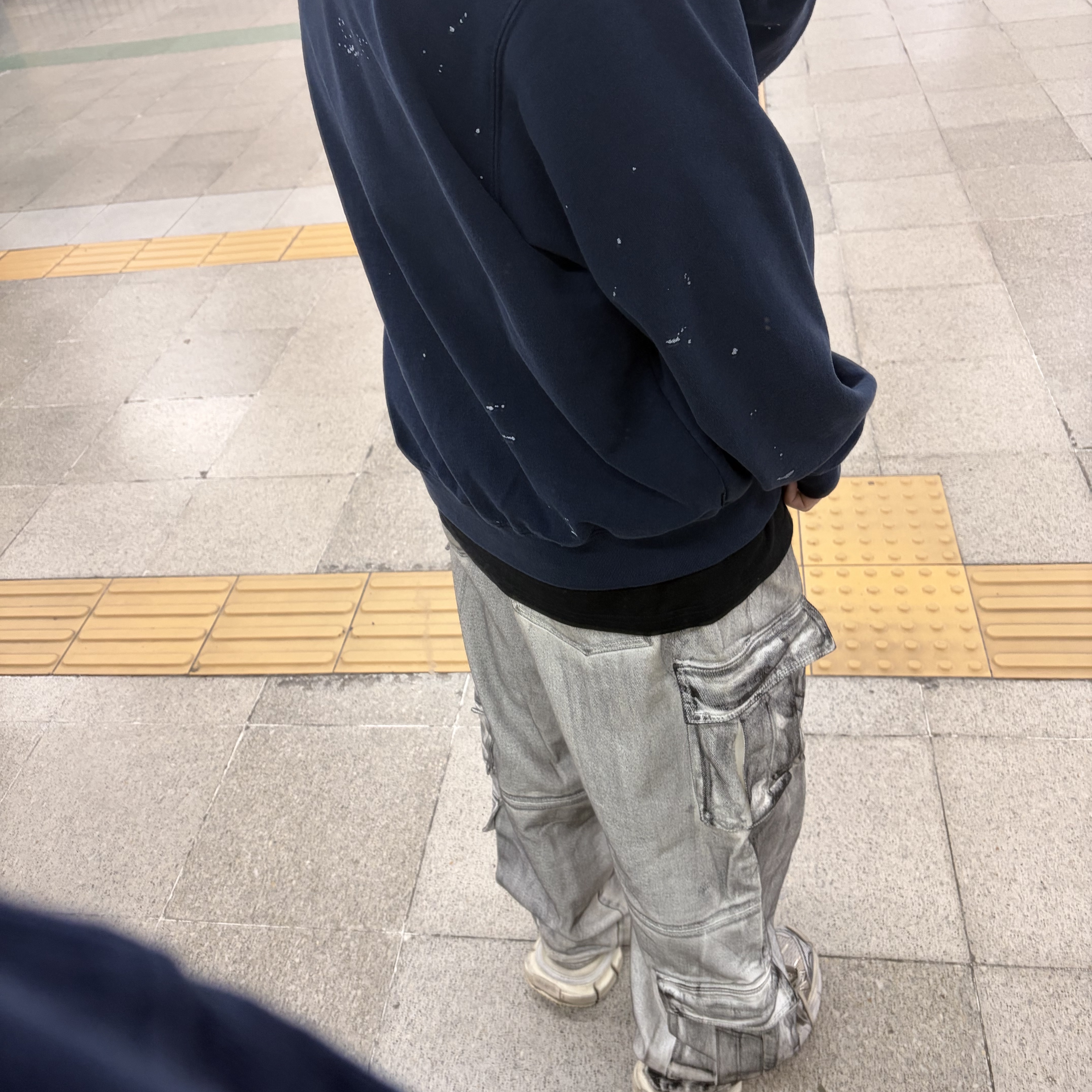Supreme x MM6 Maison Margiela Box Logo Zip Up Hooded Sweatshirt Navy - 26SS 착용 스타일 - 1