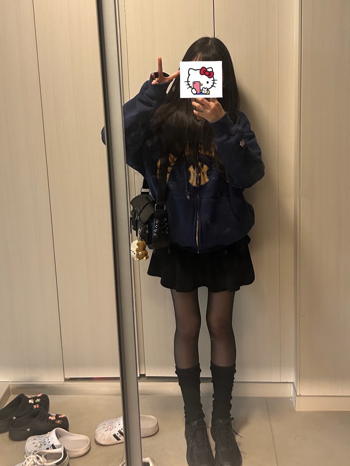 Aftermath Atm Logo Zip Hoodie Navy, Asics Jog 100 S Black - 2E Wide 착용 스타일