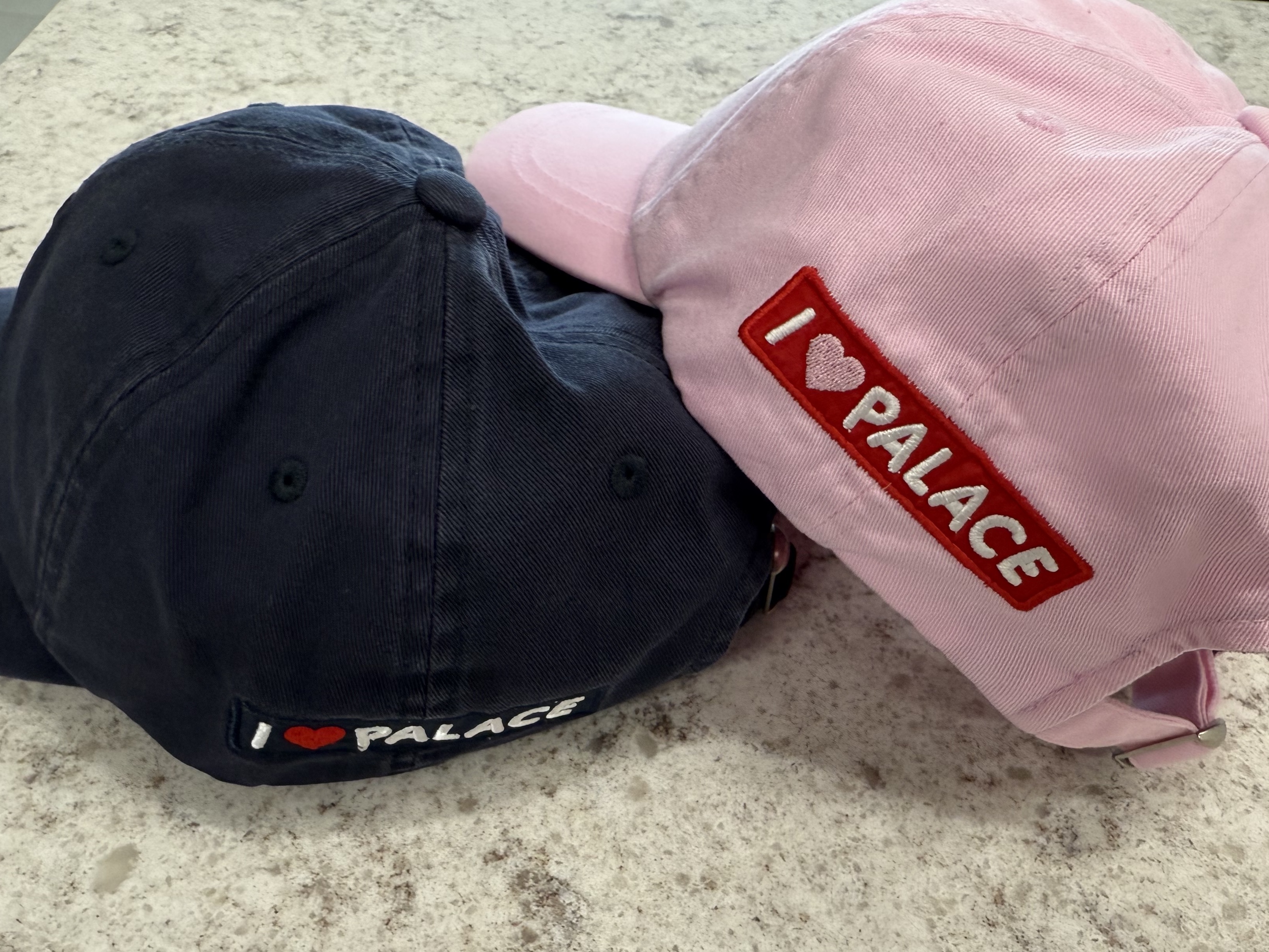 Palace Lucky P3 6-Panel Sweet Pink - 26SS, Palace Lucky P3 6-Panel Navy - 26SS 착용 스타일 - 3