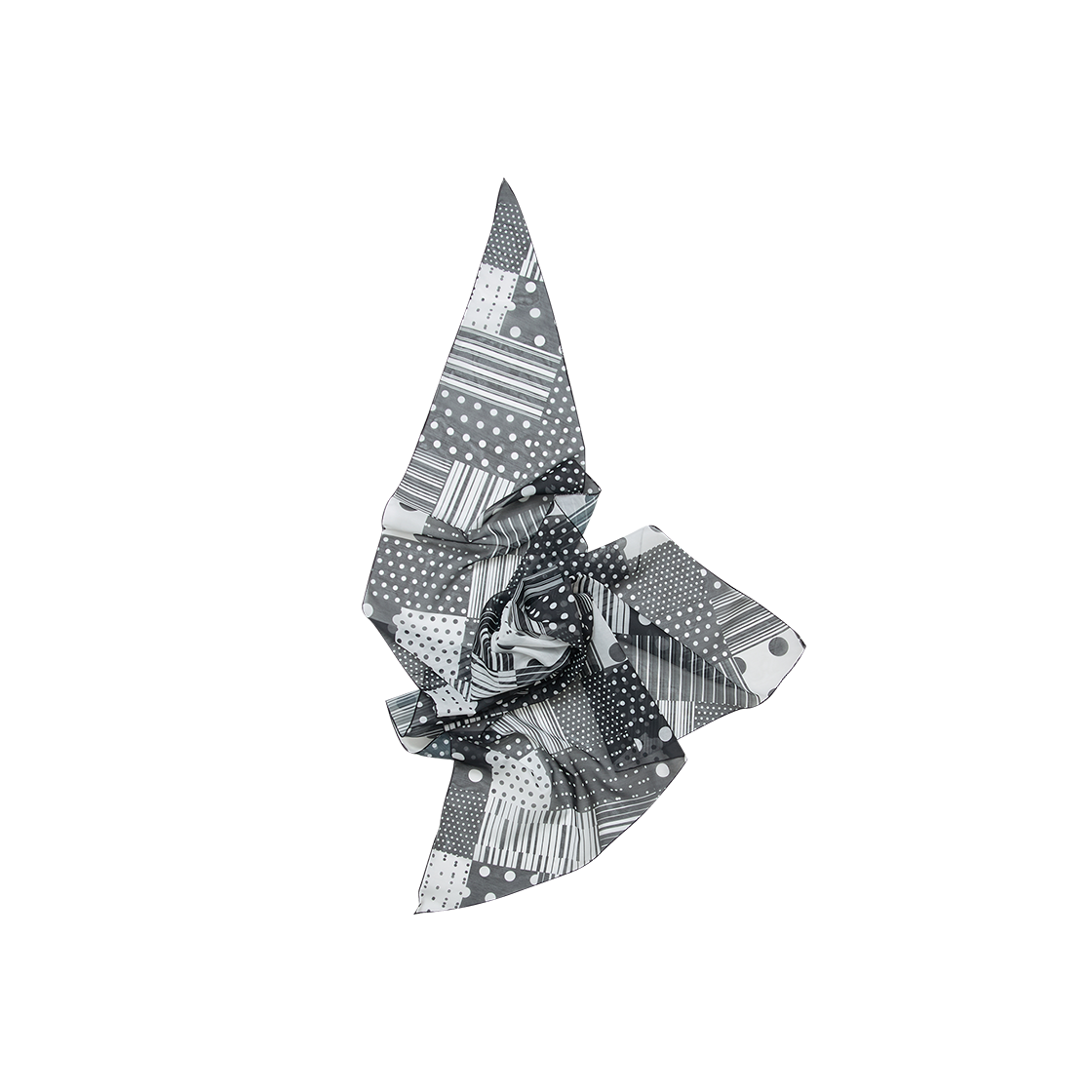 고트 그래픽 트라이앵글 스카프 블랙(GORT Graphic Triangle Scarf Black)