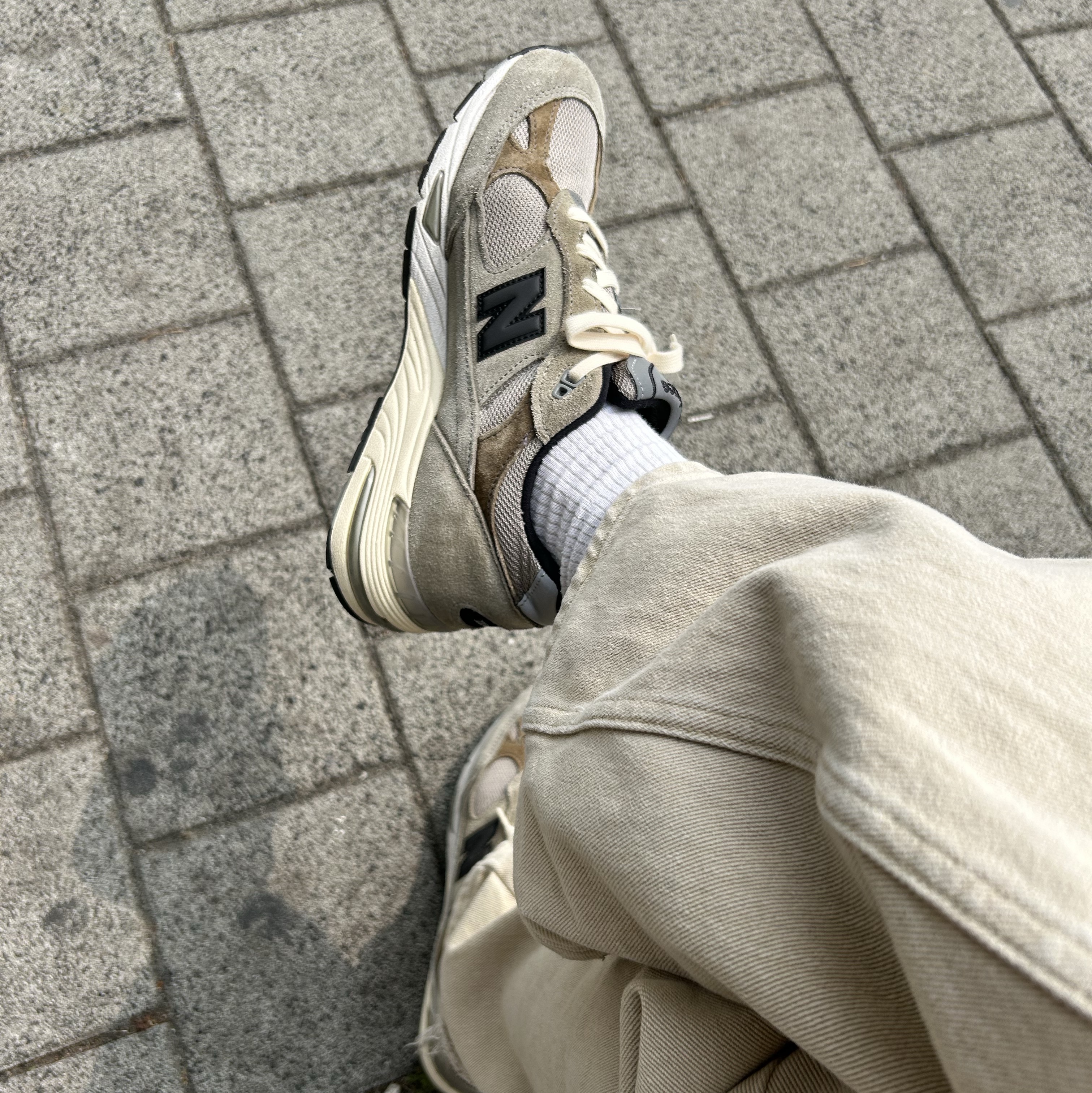 New Balance x JJJJound 991 Made in UK Grey 착용 스타일
