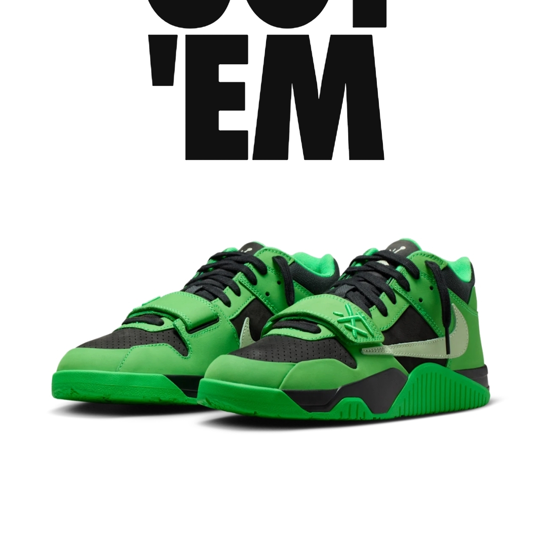 Jordan x Travis Scott Jumpman Jack TR Green Spark Vapor Green 착용 스타일