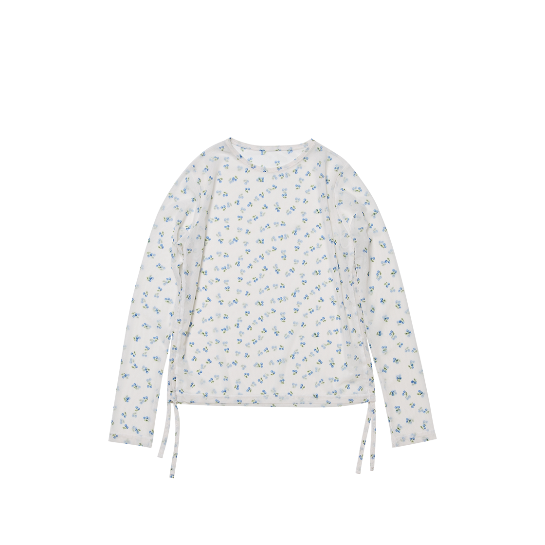 고트 시어 스트링 W 슬리브 티셔츠 블루((W) GORT Sheer String W Sleeve T Shirt Blue) - 2