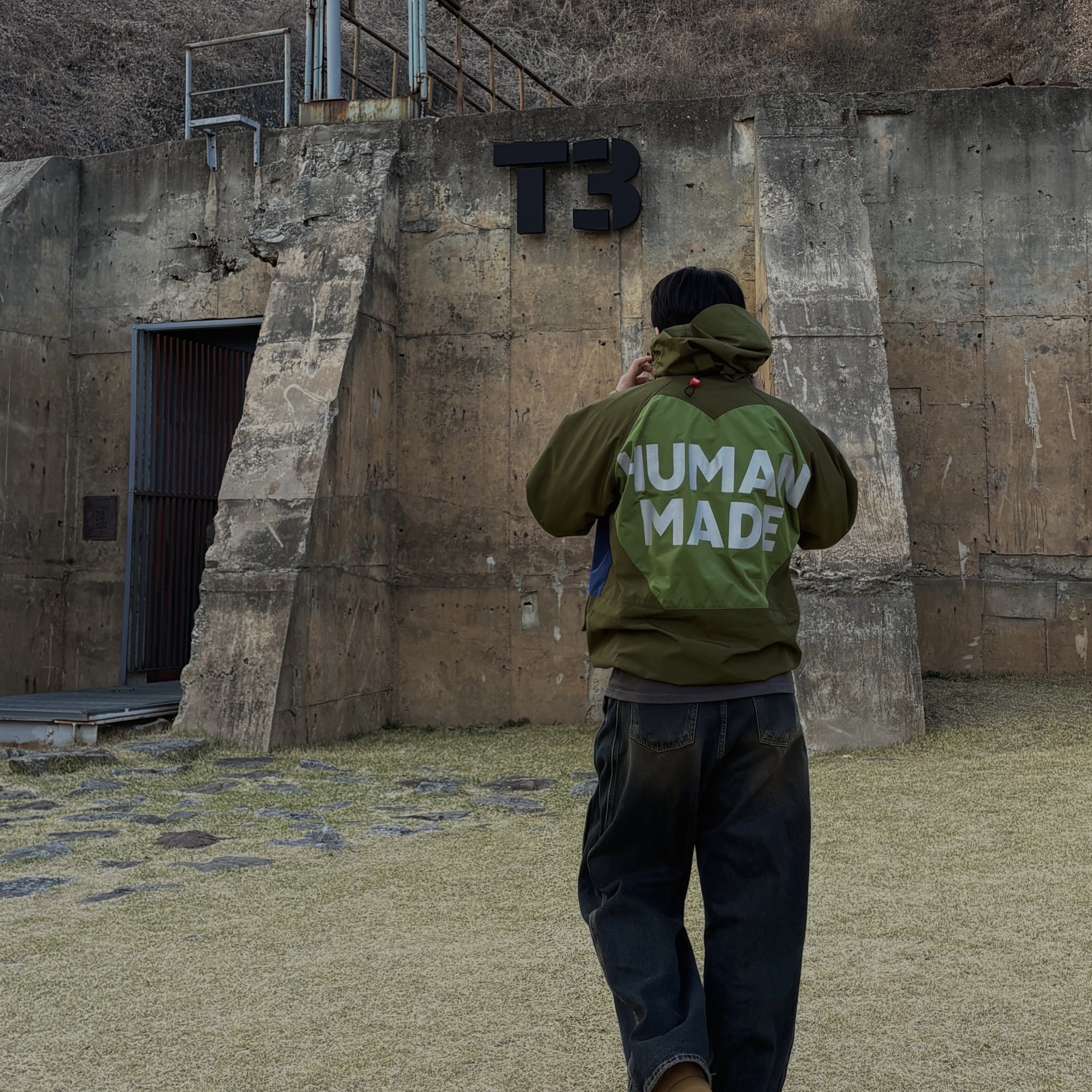 Human Made 3-Layer Shell Jacket Olive Drab 착용 스타일