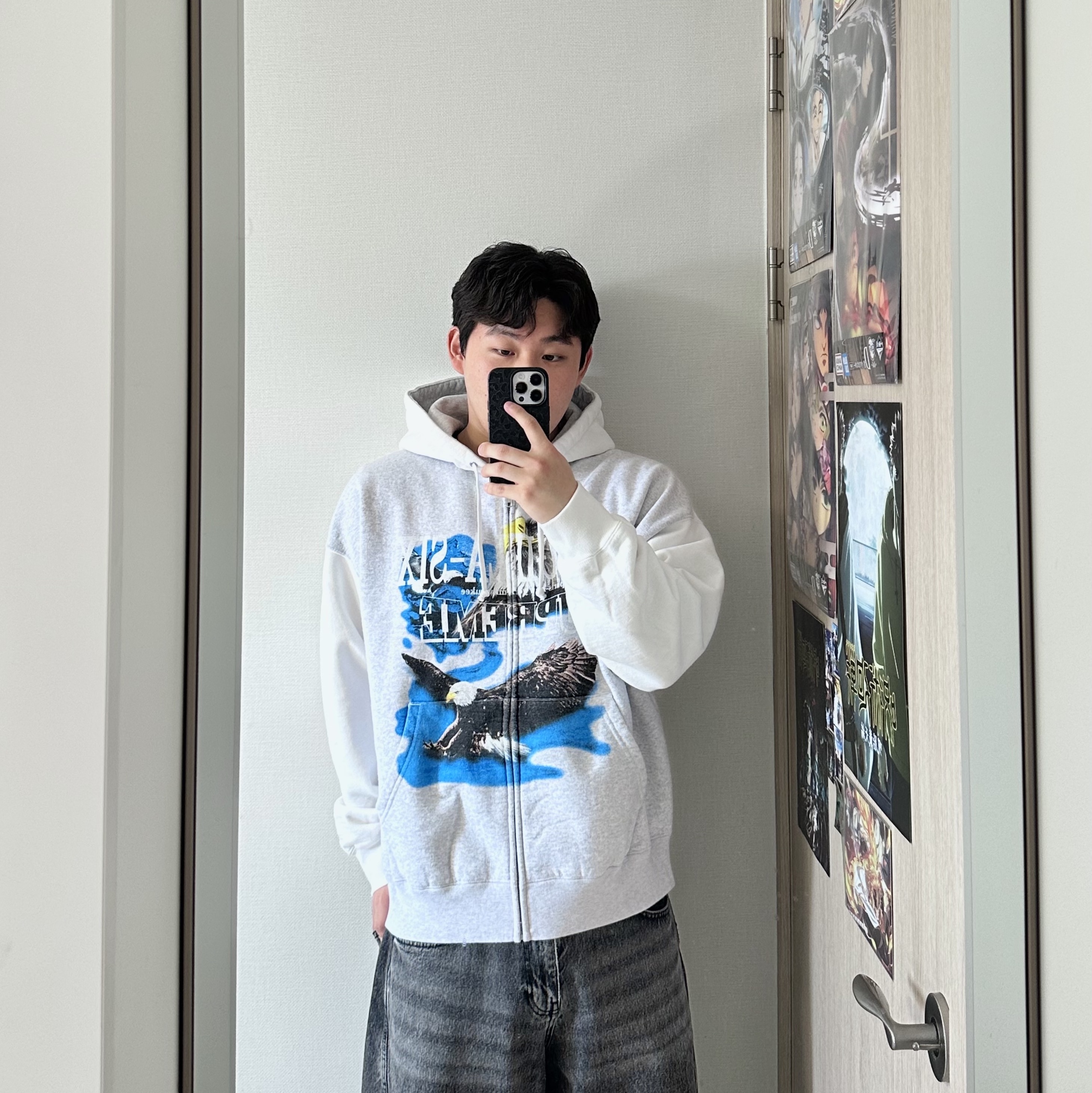 Supreme x MM6 Maison Margiela Eagle Zip Up Hooded Sweatshirt Ash Grey - 26SS ์ฐฉ์ฉ ์คํ์ผ - 2