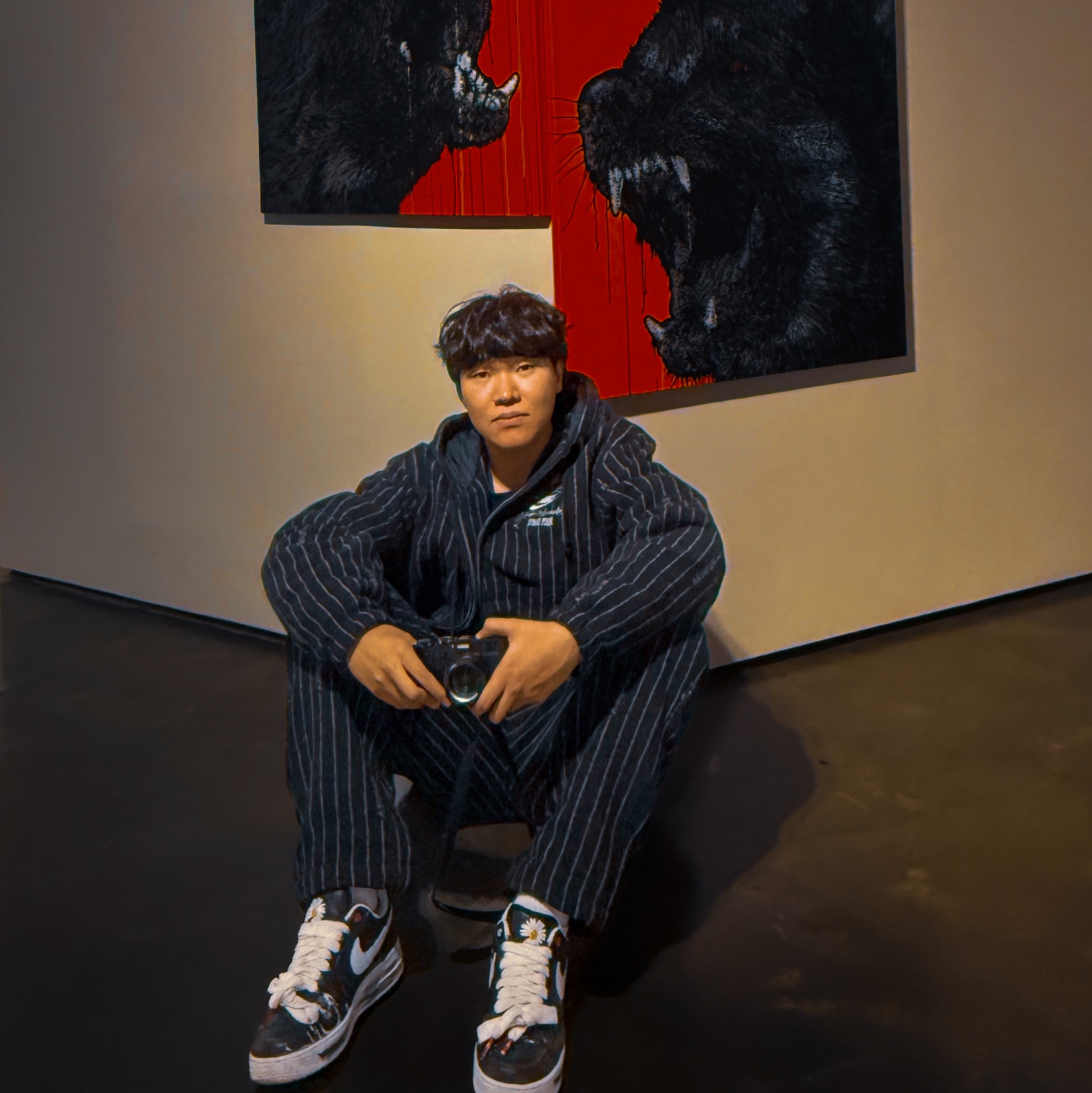 Nike x Stussy NRG Striped Wool Jacket Black (DR4023-010), Nike x Stussy NRG Striped Wool Pants Black (DR4021-010) 착용 스타일 - 3