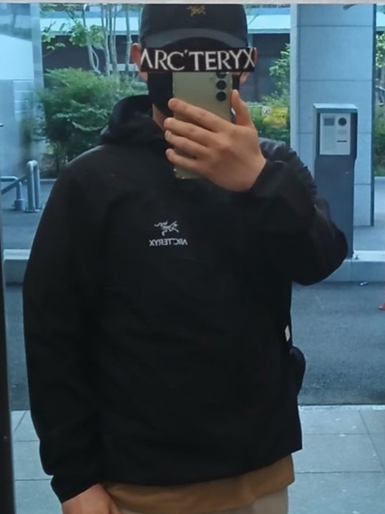 Arc'teryx Kragg SL Cotton Bird Word SS T-Shirt Canvas, Salomon RX Slide 3.0 Black Plum Kitten 착용 스타일 - 5