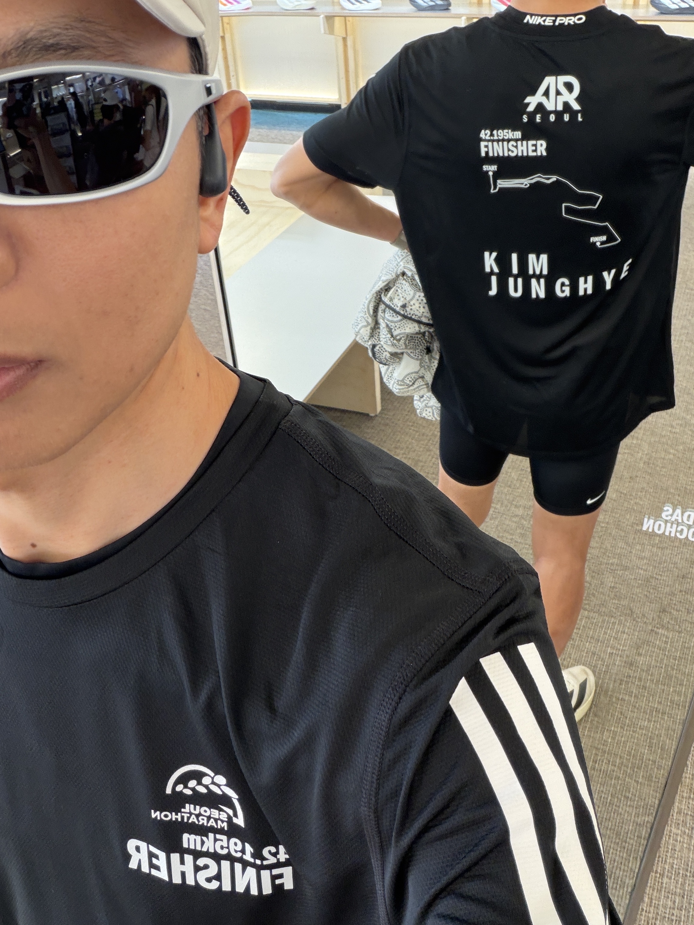 Ciele Athletics GOCap SC Comp WWM City Tokyo, Adidas Adizero EVO SL Cloud White Core Black 착용 스타일