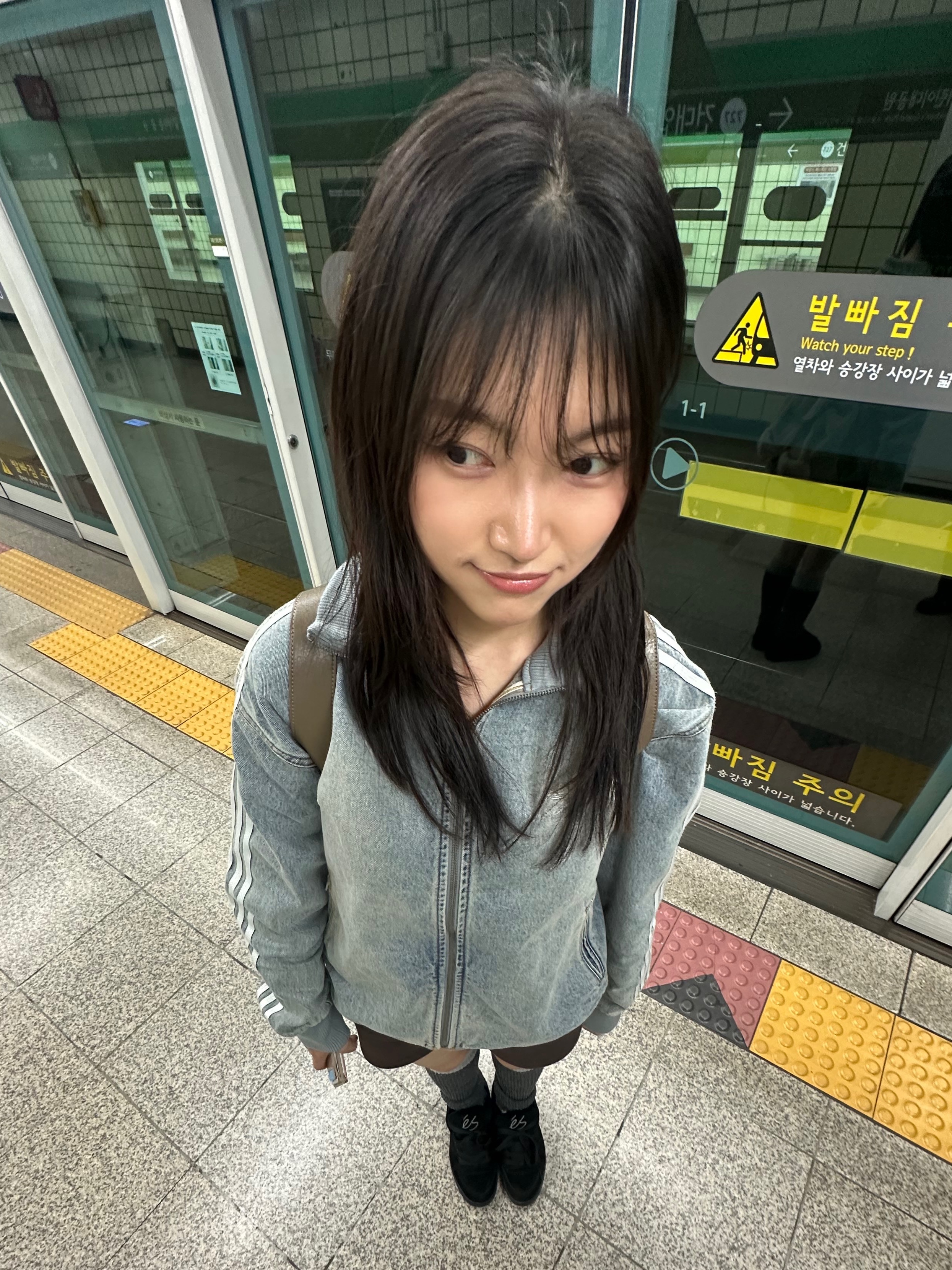 Adidas x Atmos Denim Firebird Track Top Indigo Denim - KR Sizing 착용 스타일