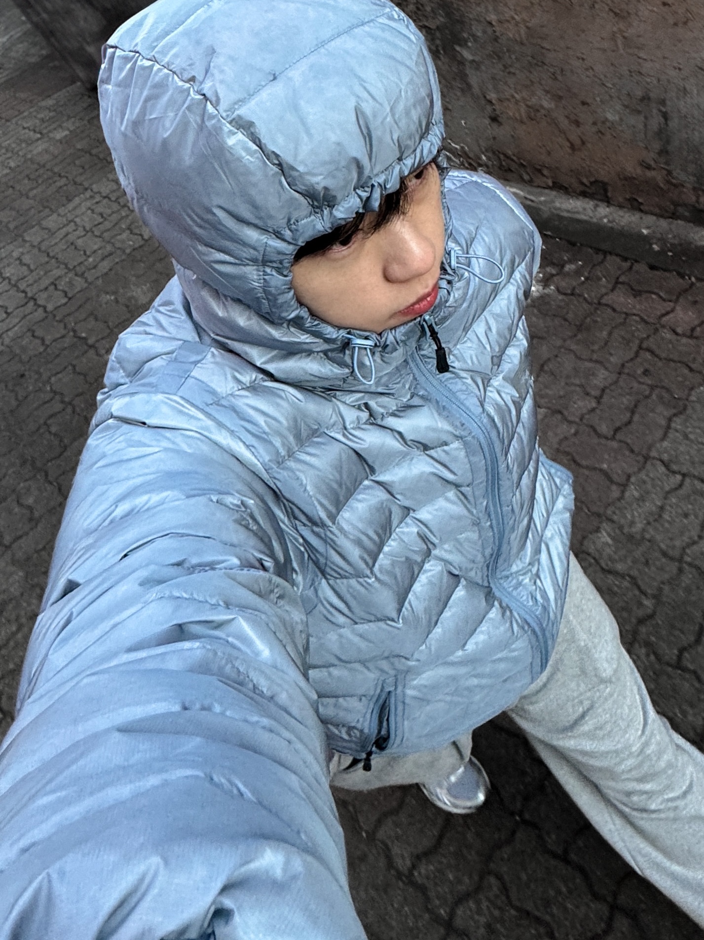 Honda H-Tech Storm Shield Parka Light Gray 착용 스타일 - 1