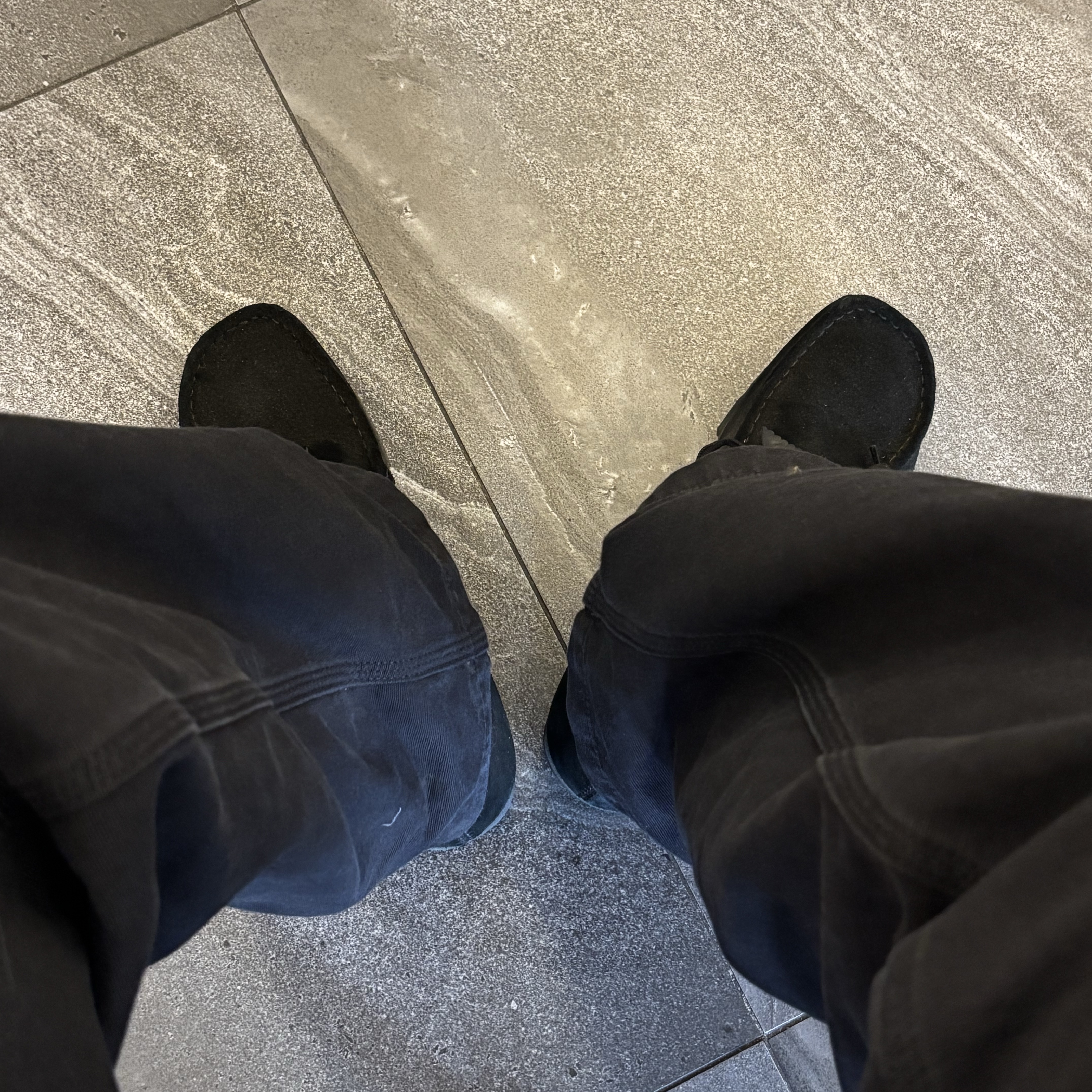 Clarks x Post Archive Faction (Paf) WallabeeBT Black Suede 착용 스타일