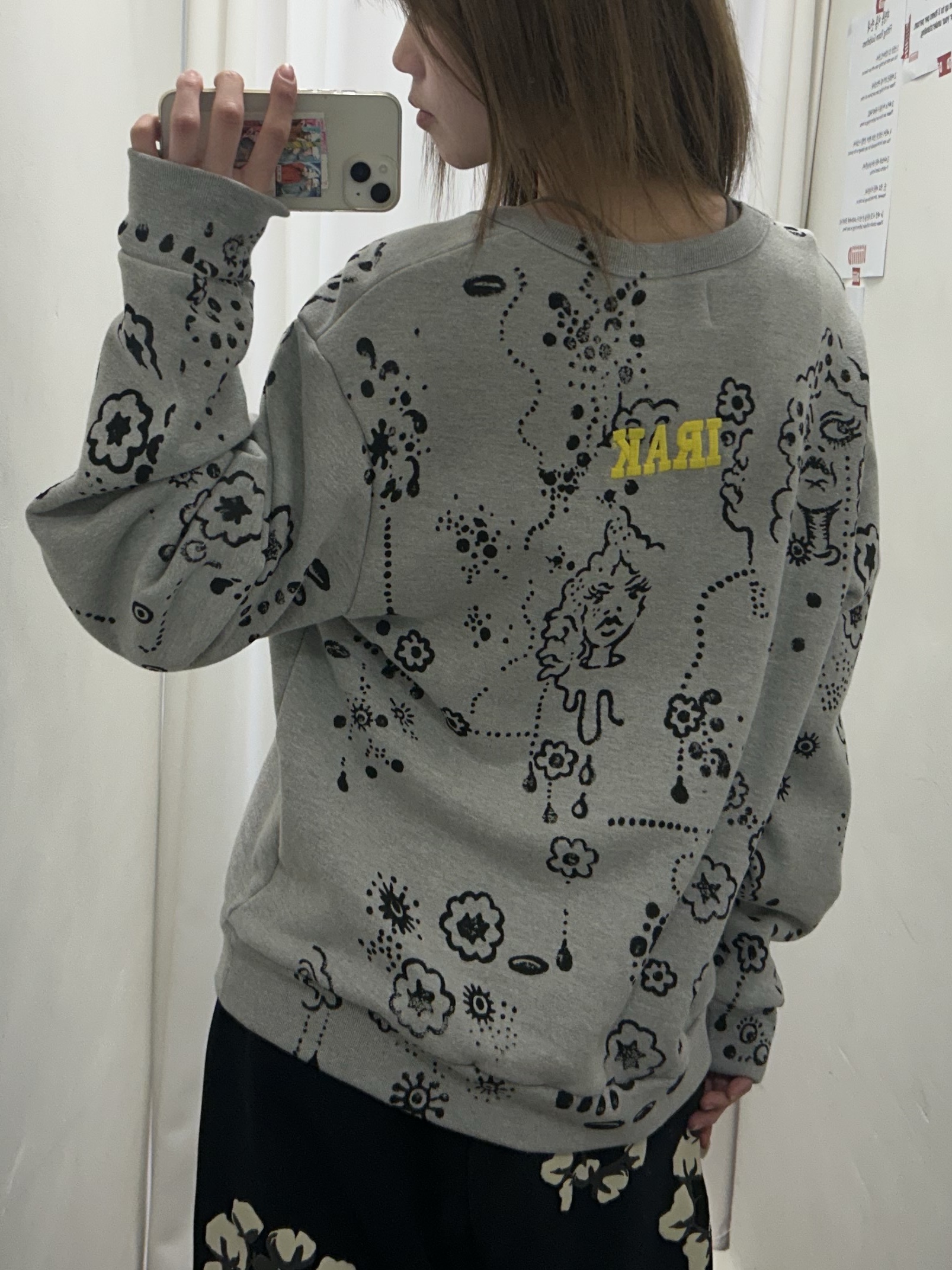 Denim Tears x Cactus Plant Flea Market Wreath Sweatpants Black 착용 스타일 - 3