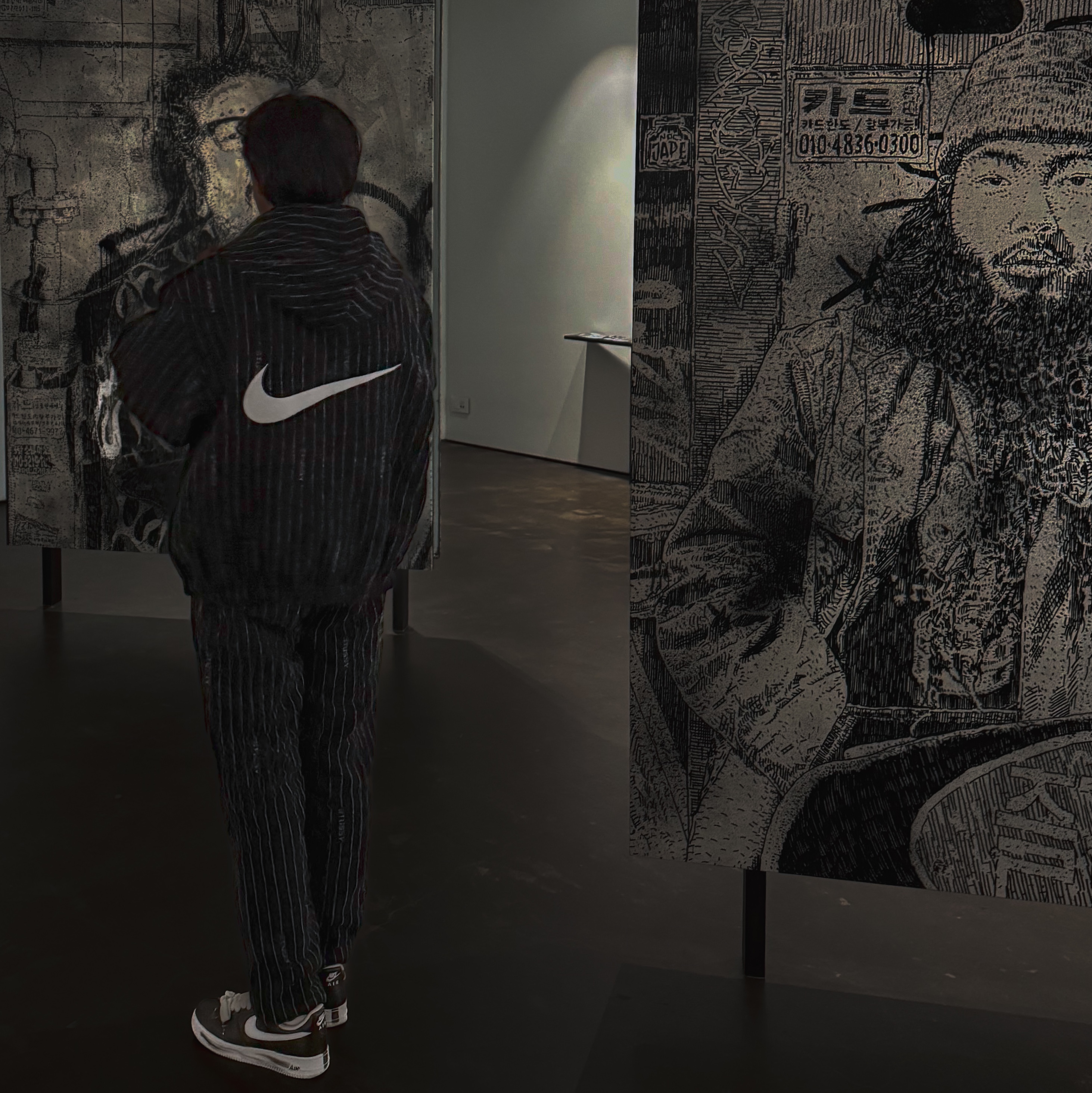 Nike x Stussy NRG Striped Wool Jacket Black (DR4023-010), Nike x Stussy NRG Striped Wool Pants Black (DR4021-010) 착용 스타일 - 2
