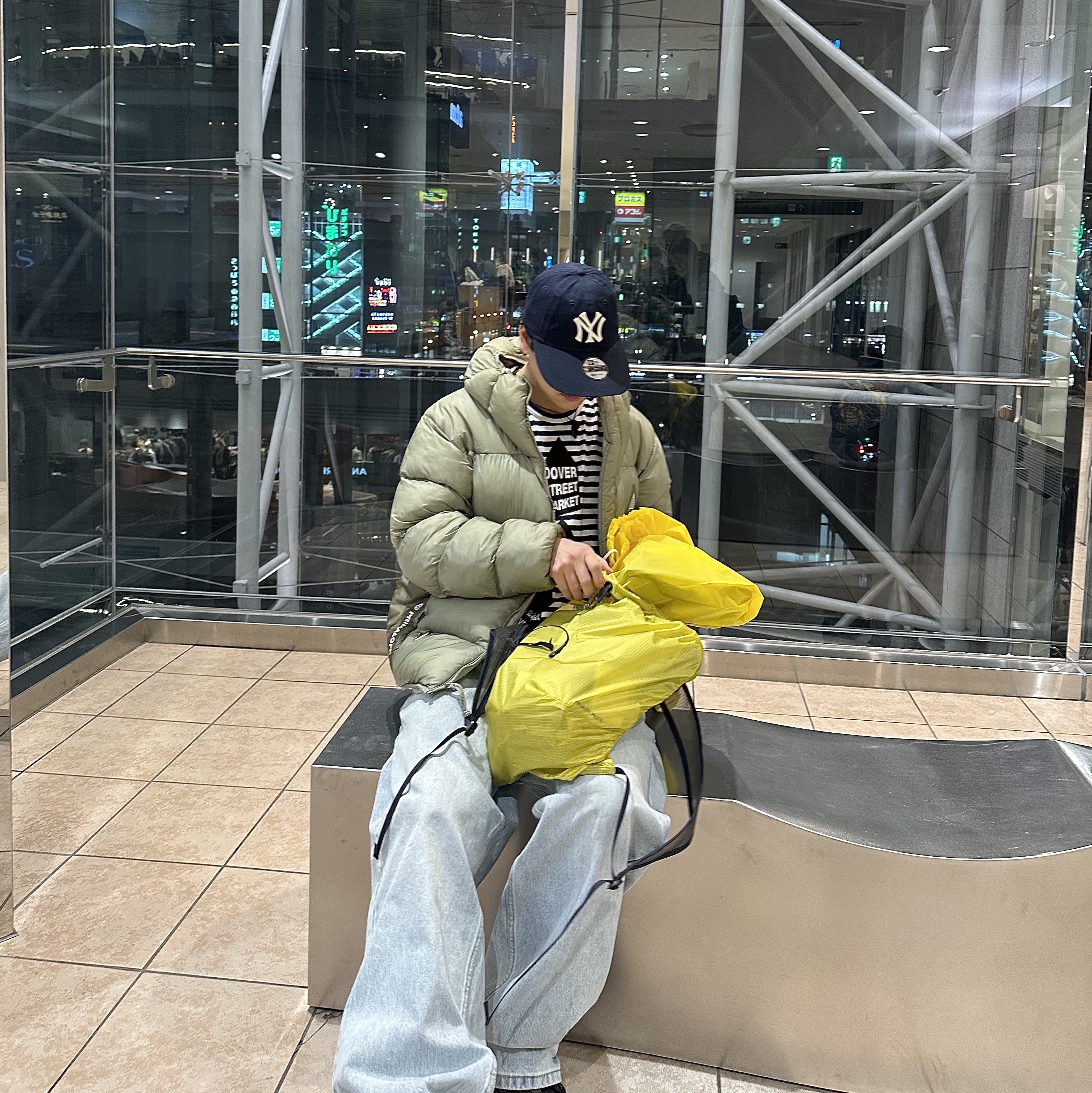 New Era MLB x Ralph Lauren Cooperstown New York Yankees Long Visor Unstructured Ball Cap Navy, Nike ACG Therma-Fit ADV Lunar Lake Puffer Jacket Light Army - Asia 착용 스타일 - 1